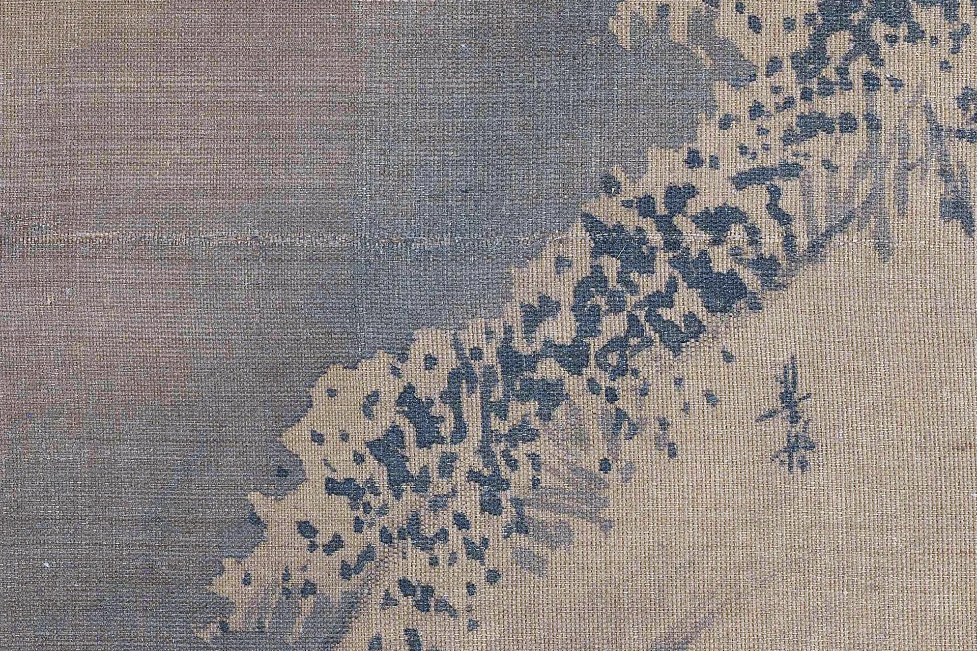 传梁楷山水《雪栈行骑图》高清局部 (1)