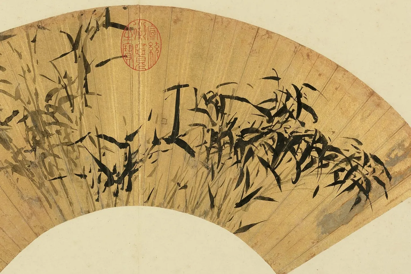 王谷祥花卉扇面画局部 (2)