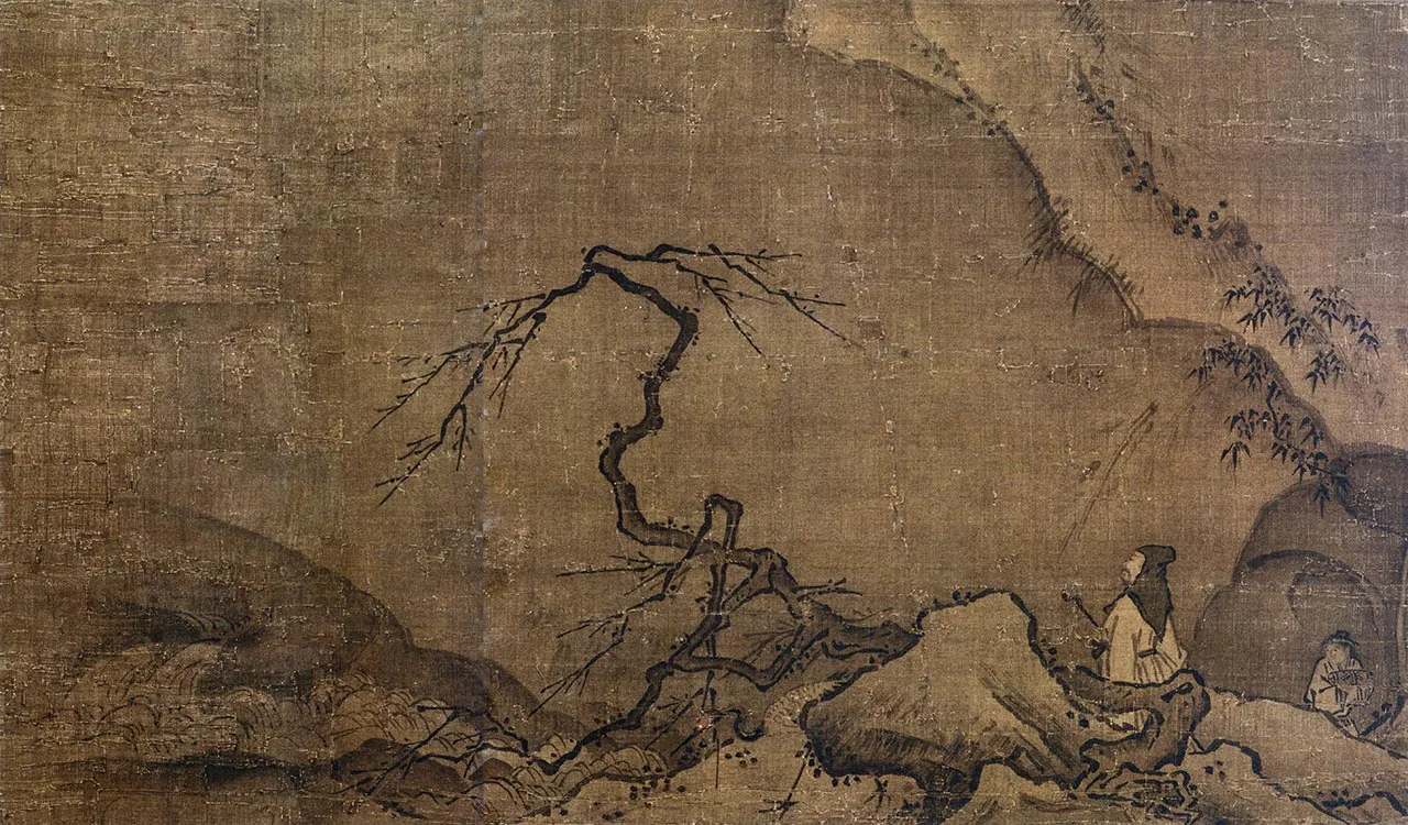 传马远山水人物画《林和靖图》