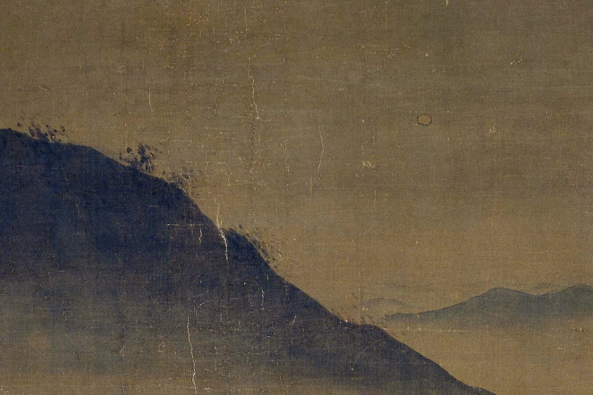 传马远月景山水画《山水舟游图》局部 (2)