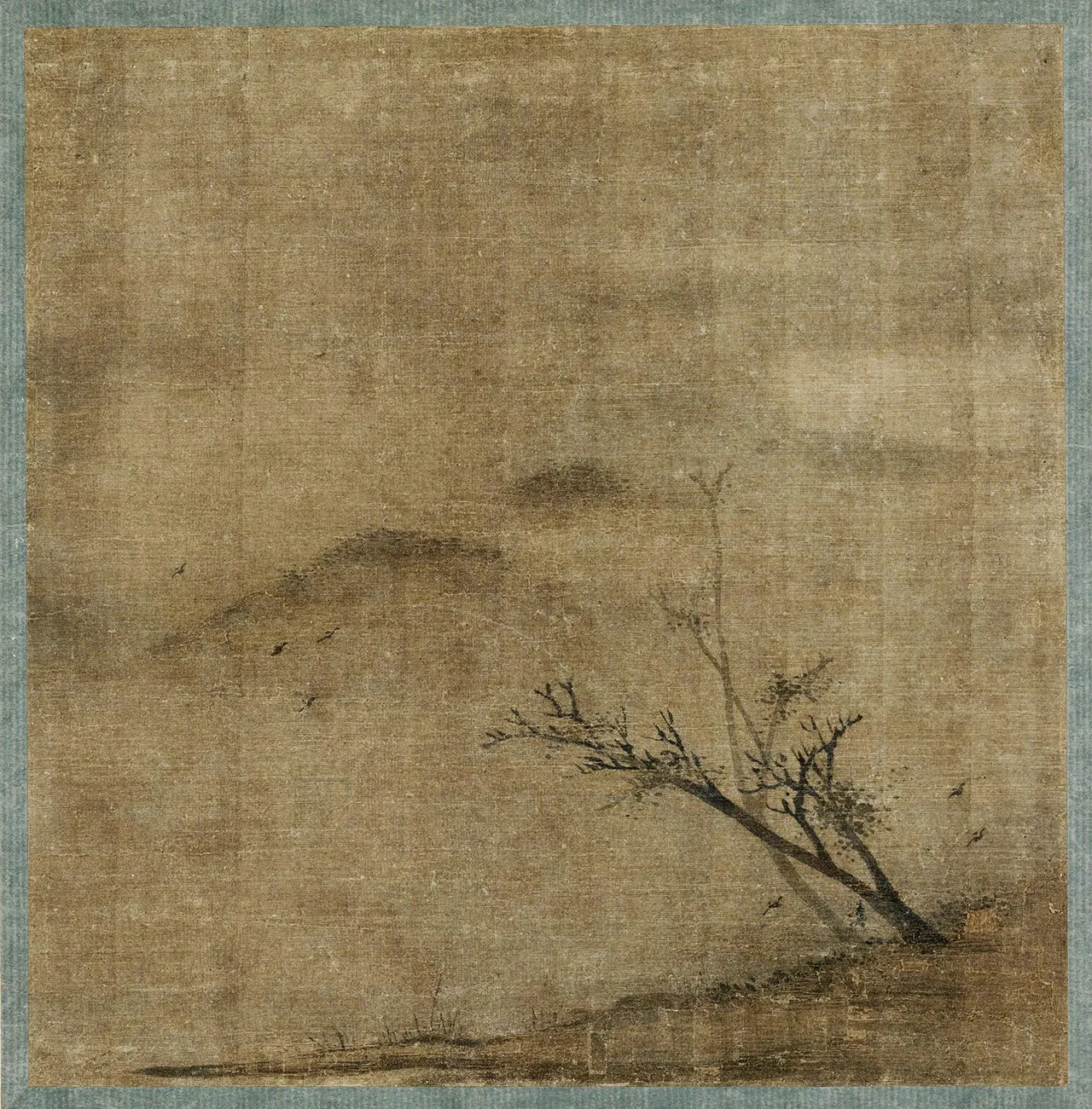梁楷山水《枯木图》页