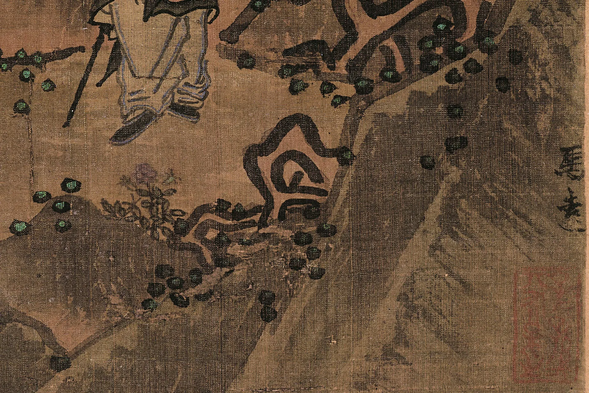 马远《松寿图》高清大图局部 (1)