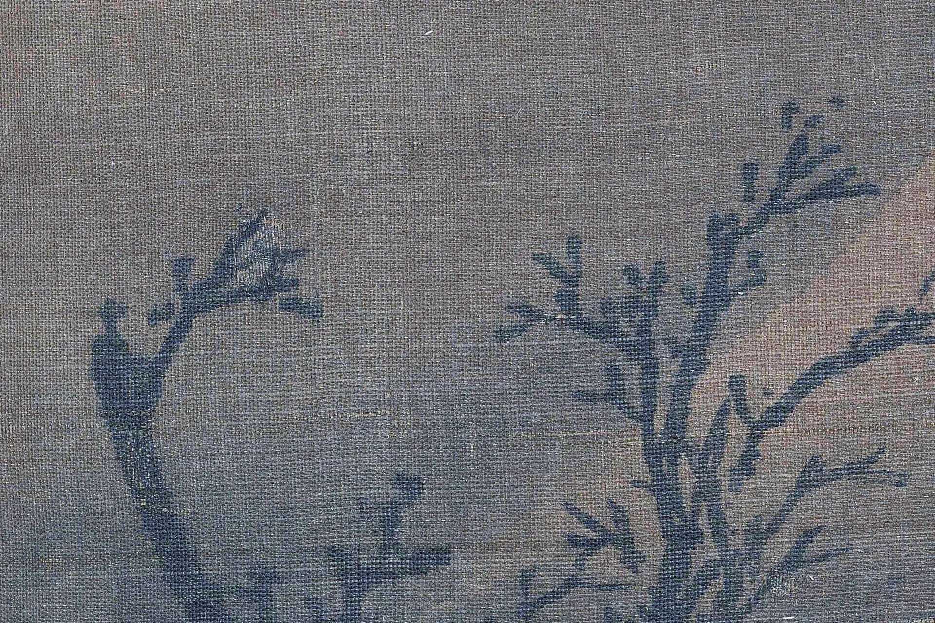 传梁楷山水《雪栈行骑图》高清局部 (3)