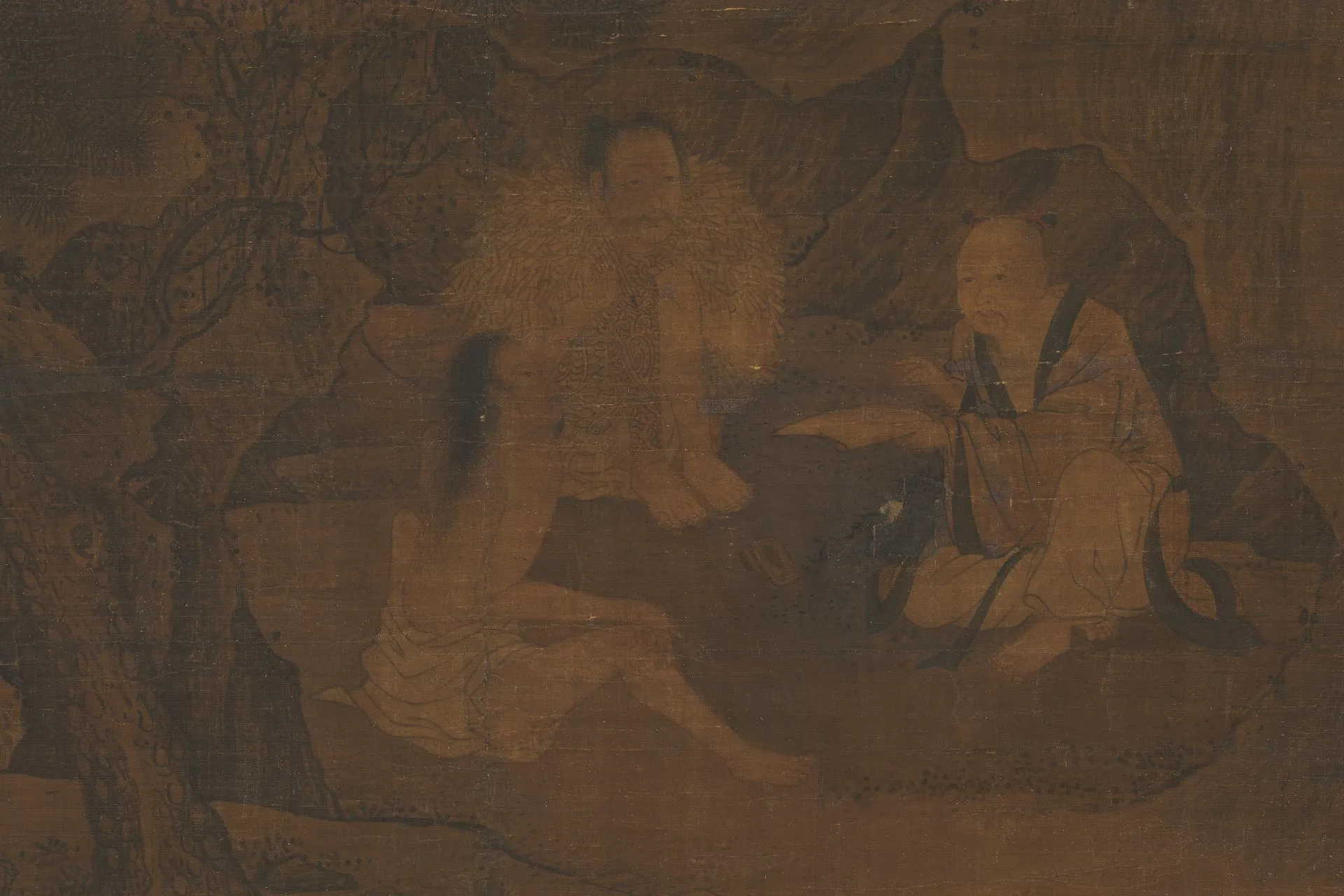 传燕文贵《三仙授简图》局部 (1)