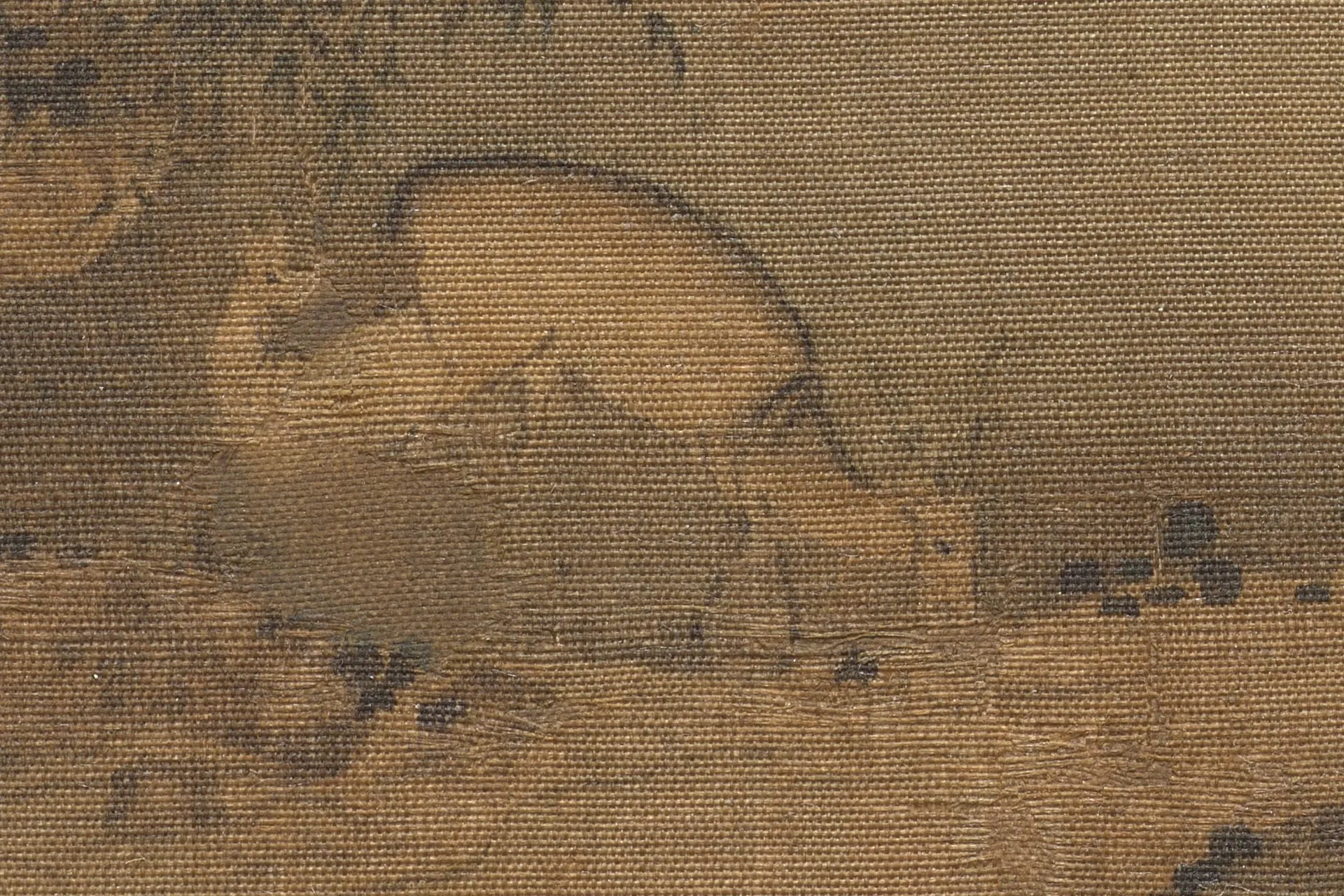 马远山水人物画《松溪观鹿图》高清大图局部 (2)