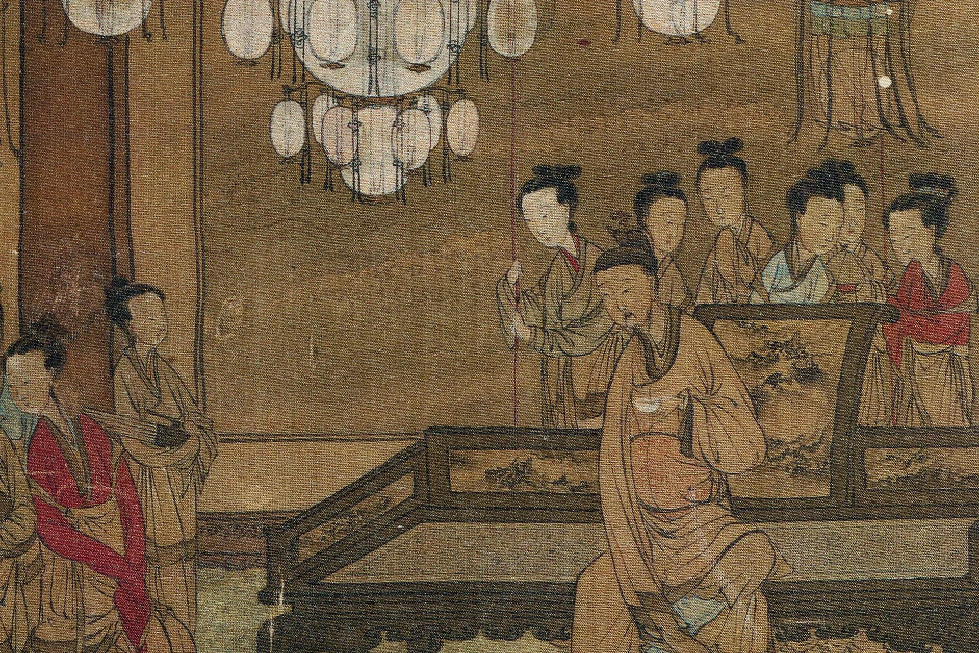 袁江《醉归图》高清大图局部 (2)