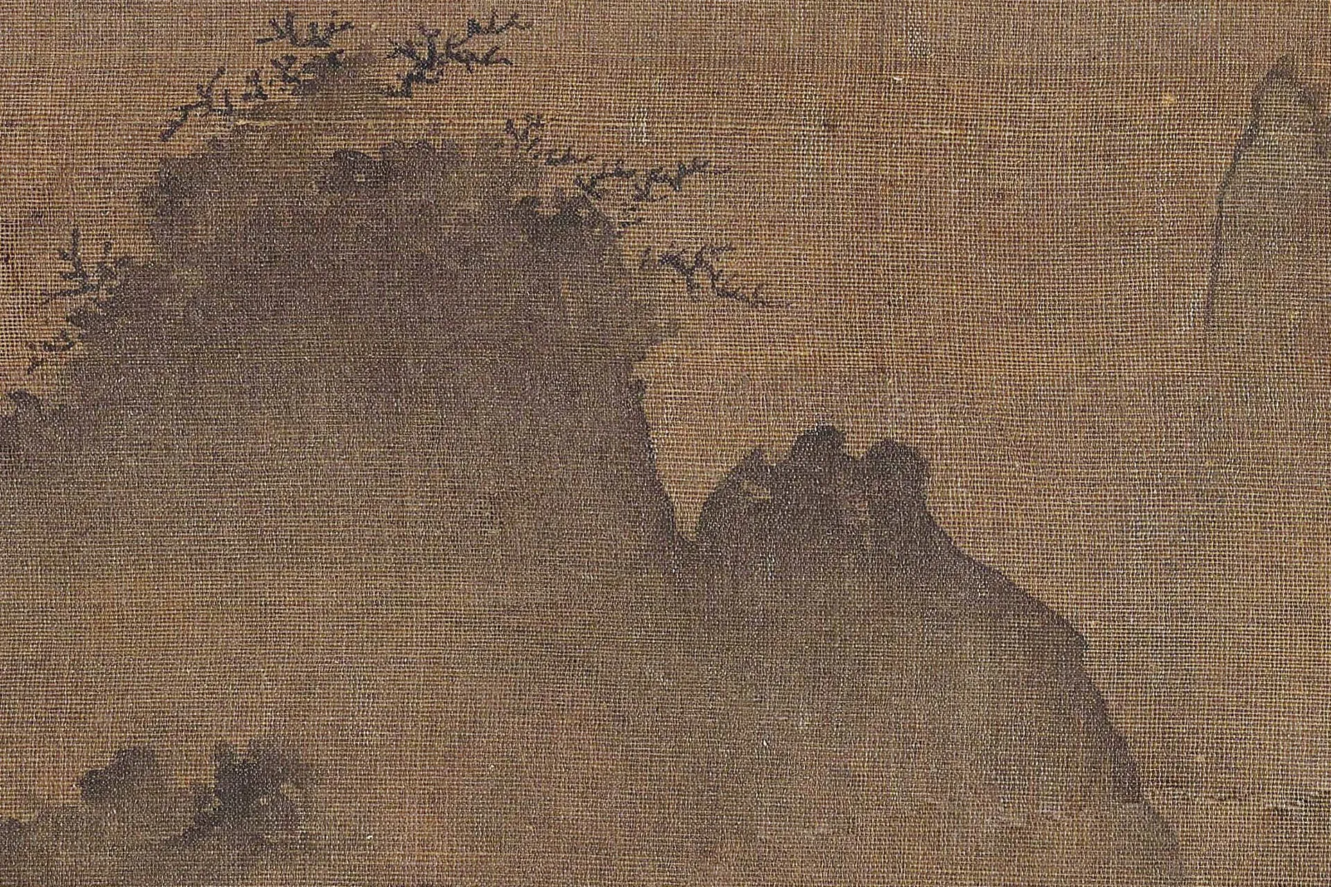 传马远秋景山水人物画《烟霭秋涉图》高清局部 (7)