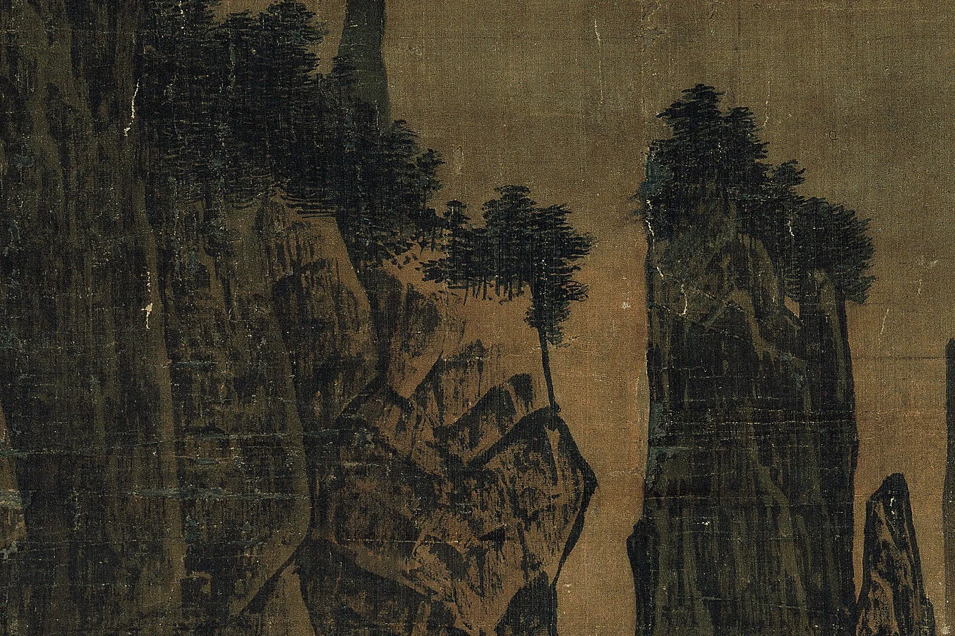 李唐《万壑松风图》局部 (3)
