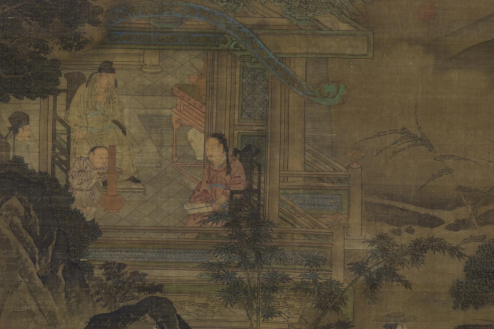 传刘松年《蓬壶仙侣图》局部 (2)
