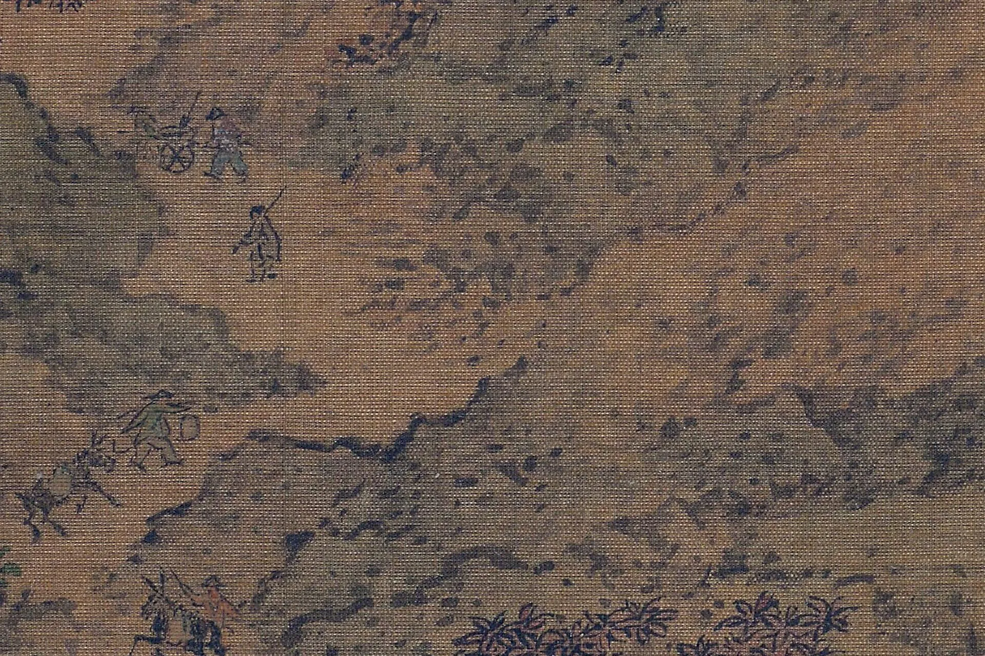 传范宽山水画《重山复岭图》高清大图局部 (3)