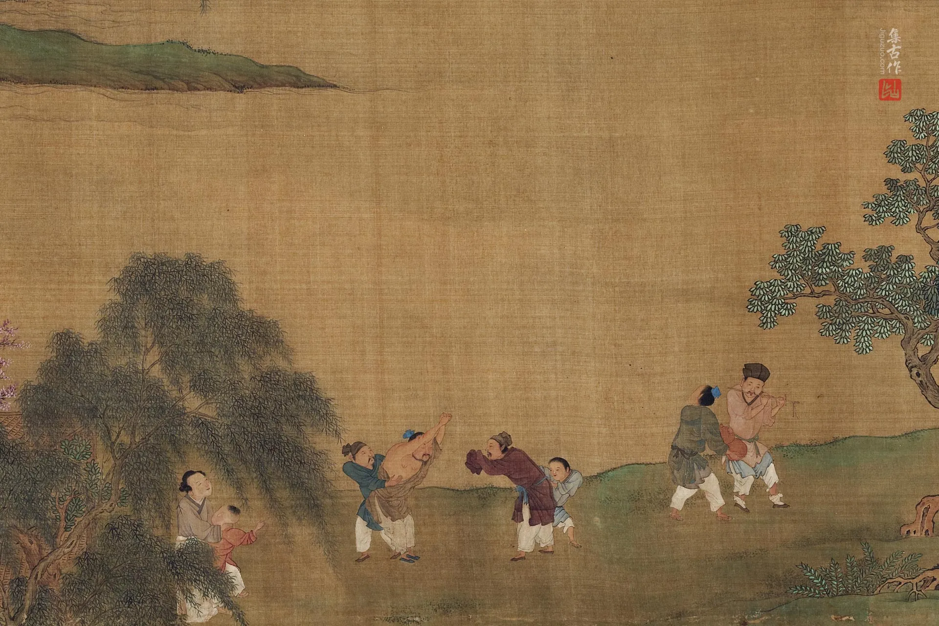 传刘松年《春社图卷》局部 (4)