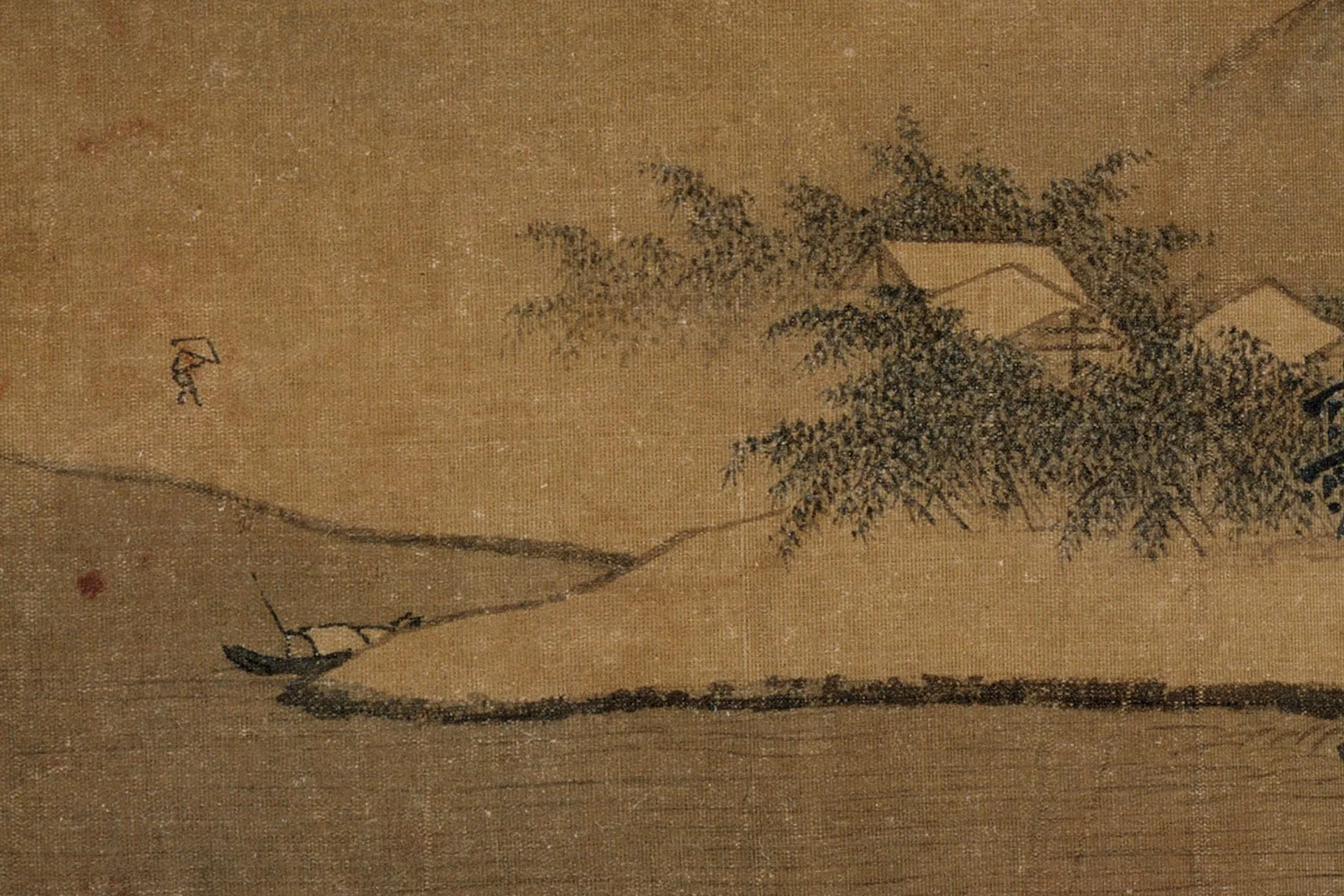 传范宽雪景山水《雪山萧寺图》高清局部 (2)