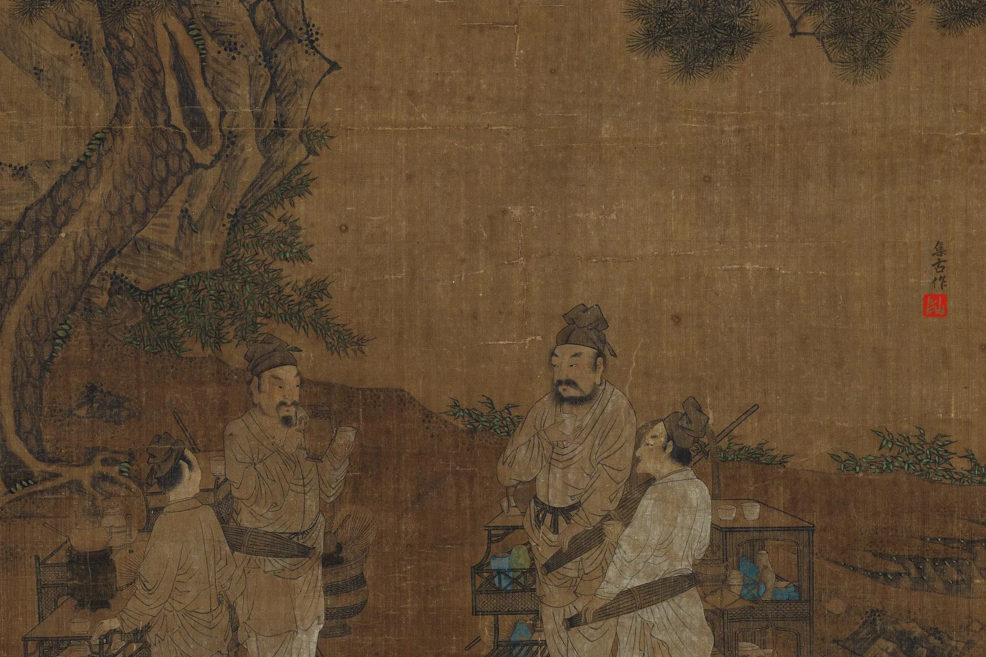 传刘松年《斗茶图》局部 (1)
