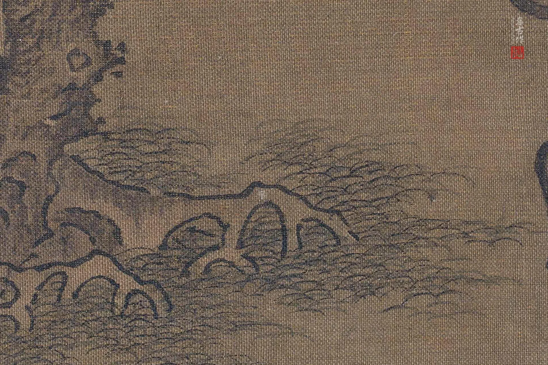 传李唐《牧牛图》高清大图局部 (3)