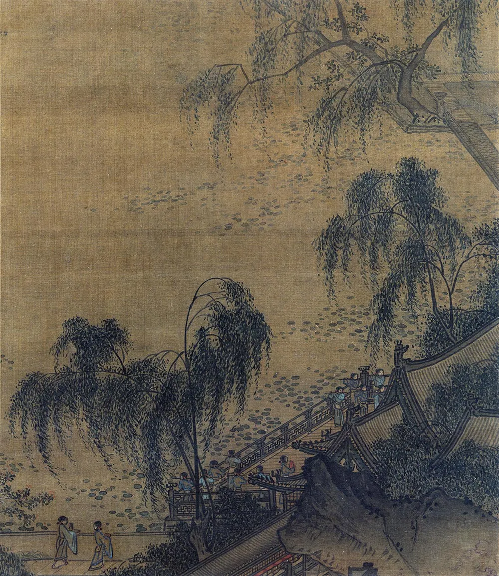 南宋《荷塘按乐图》页