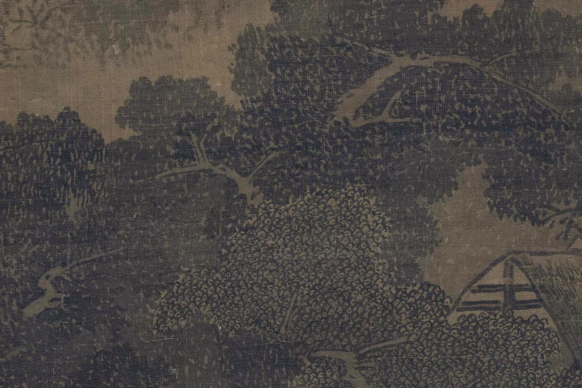 传范宽山水画《携琴访友图》局部 (5)