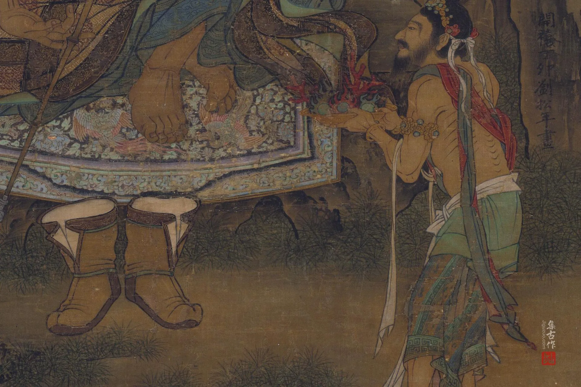 刘松年《画罗汉图》局部 (2)