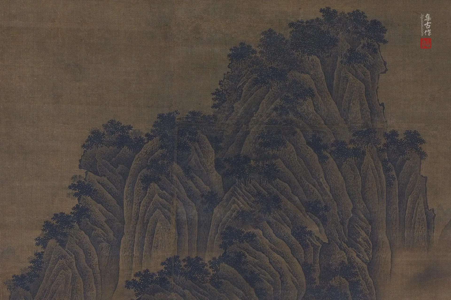 传范宽山水《华岳晴岚图》局部 (3)