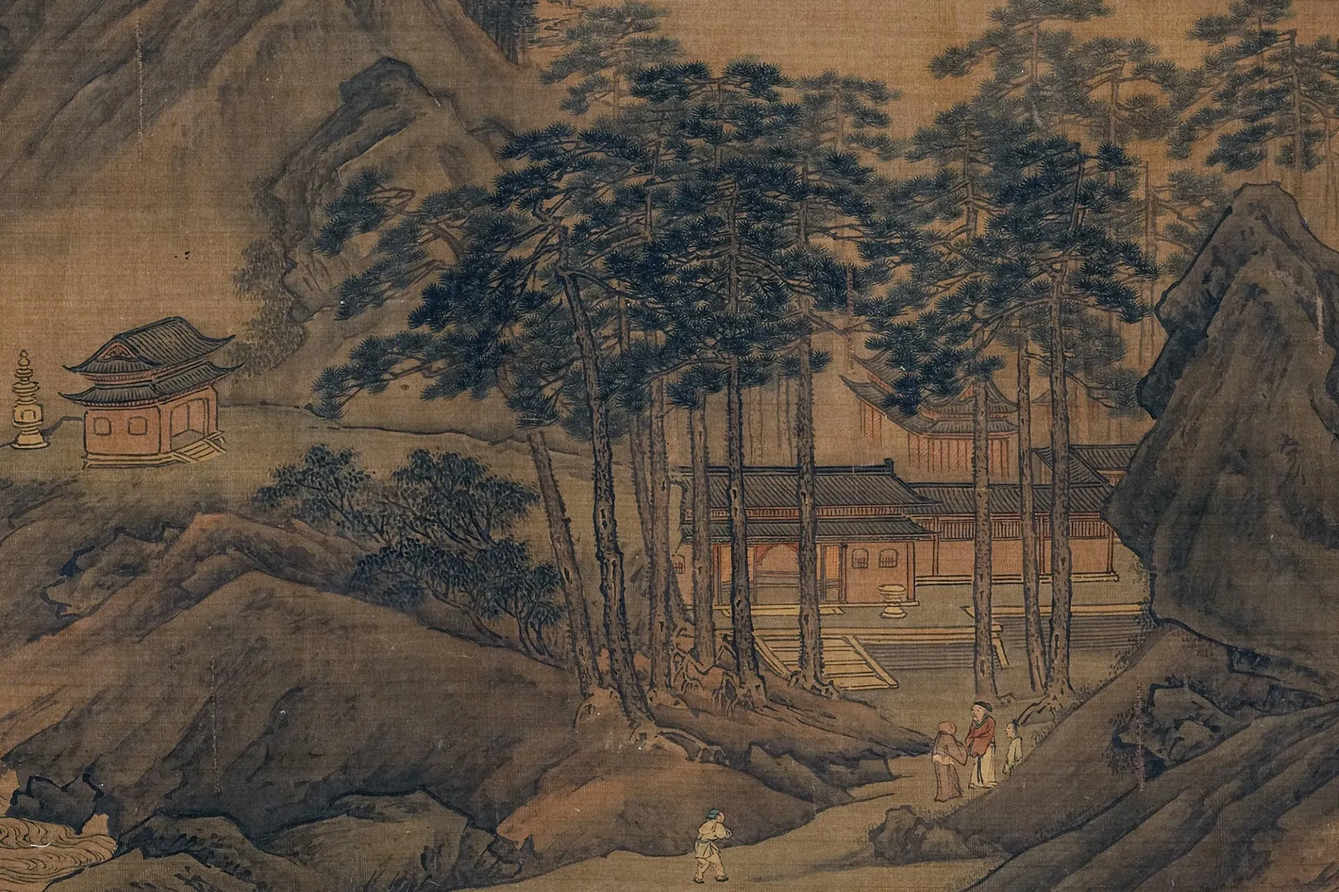 传李唐山水画《松壑流泉图》局部 (2)