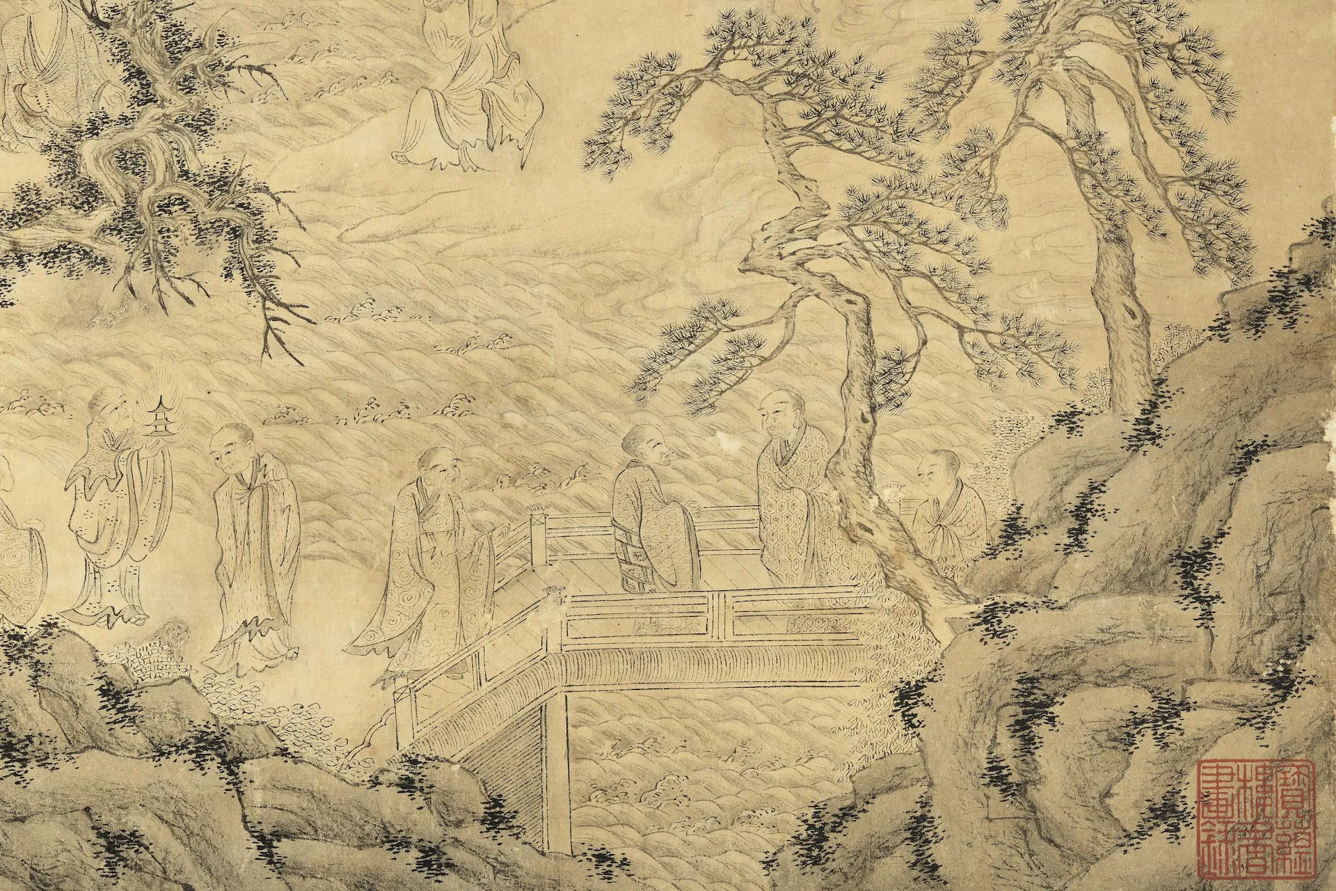 李公麟《大士十八阿罗汉图》局部 (3)