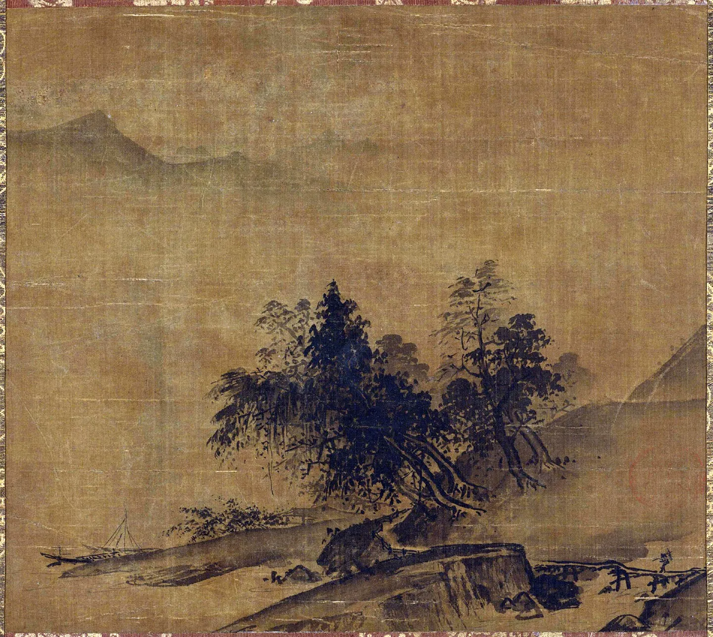 传夏圭山水图轴
