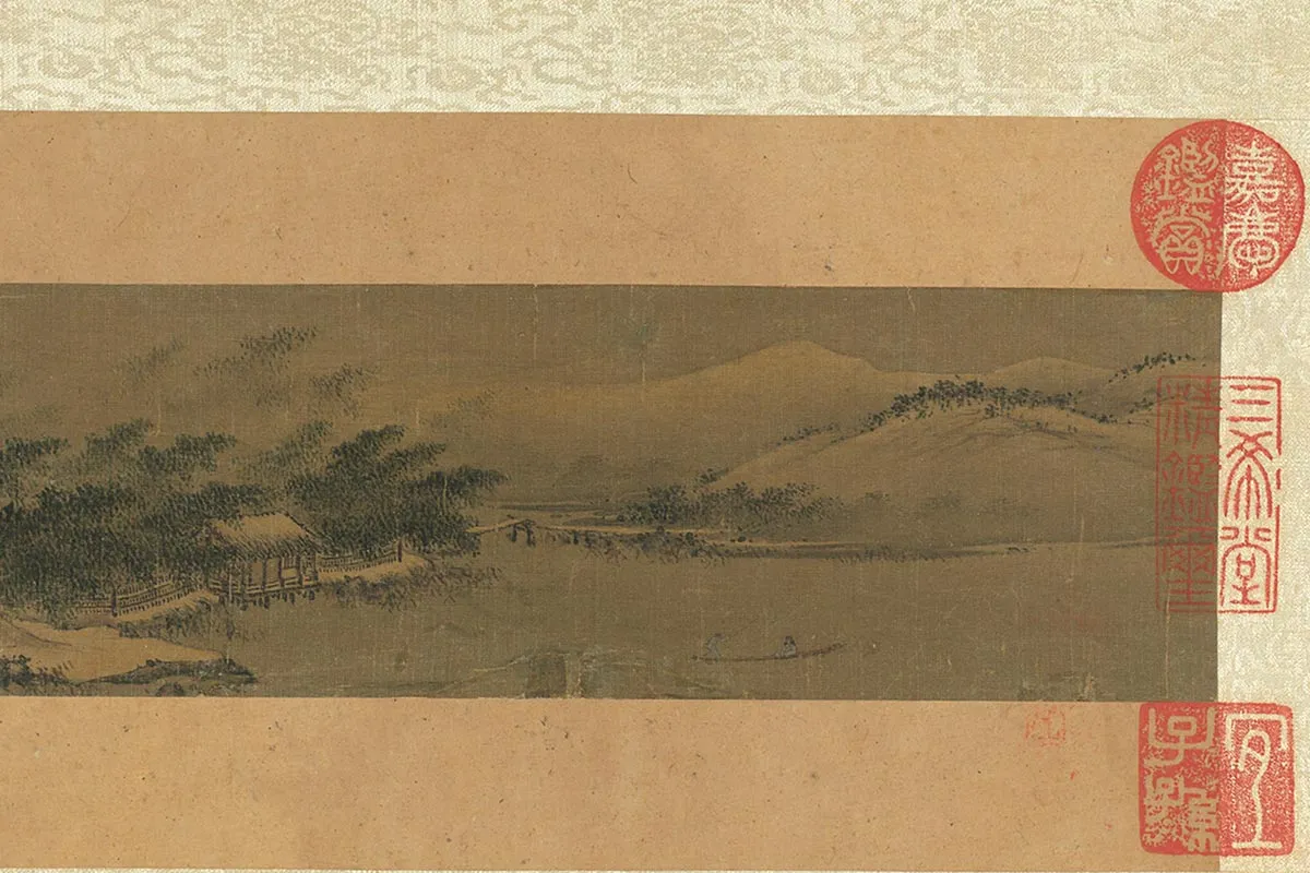 李唐山水画《画四时山水册》局部 (3)
