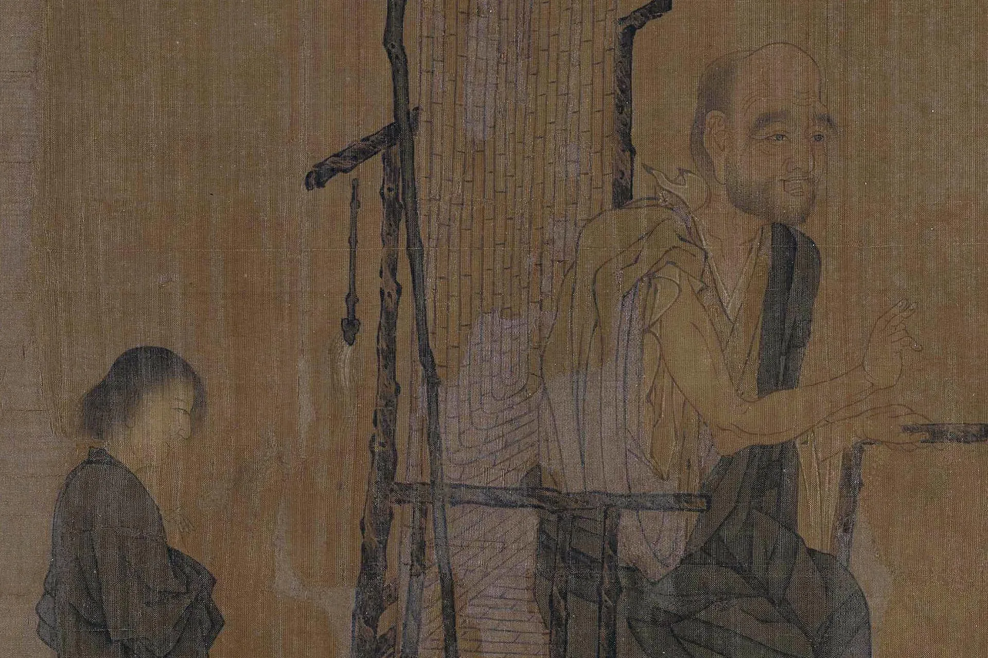 宋摹《阎立本萧翼赚兰亭图》局部 (1)
