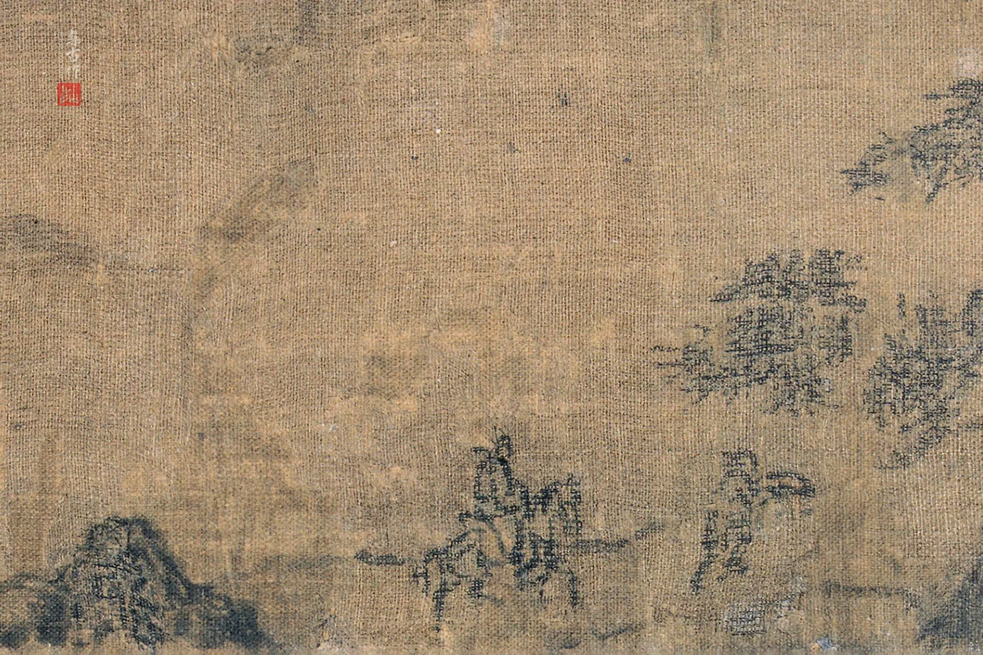 胡舜臣《送郝玄明使秦图》超高清大图局部 (6)
