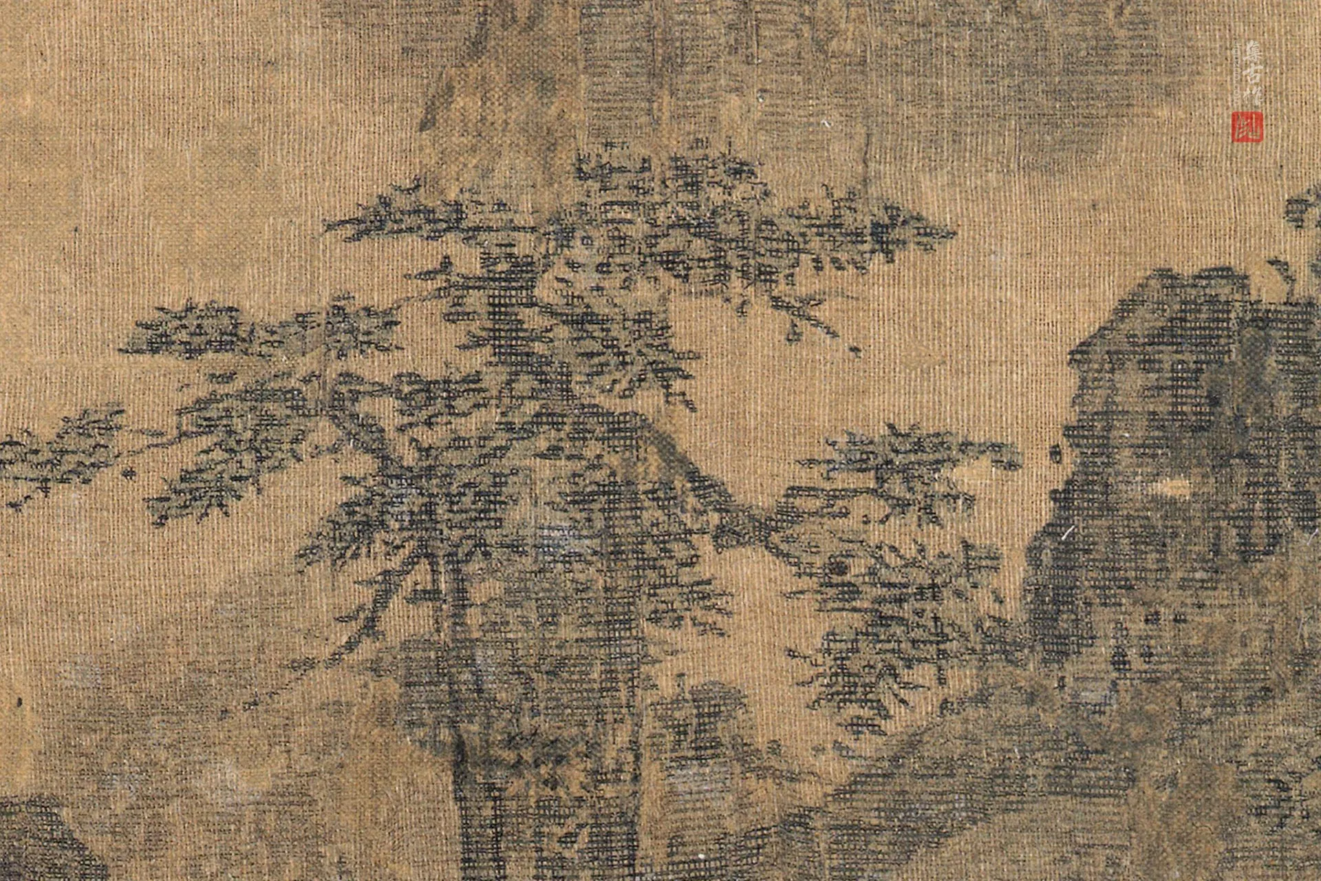 胡舜臣《送郝玄明使秦图》超高清大图局部 (4)