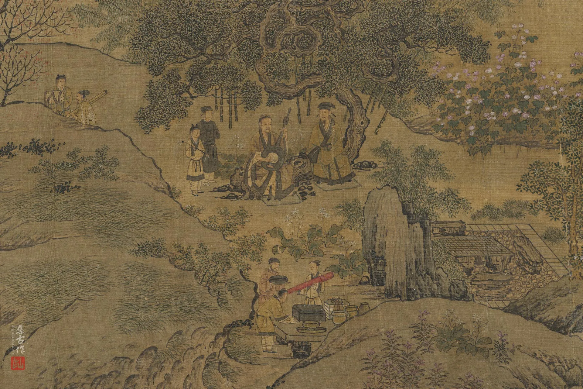 传刘松年《西园雅集图》局部 (3)