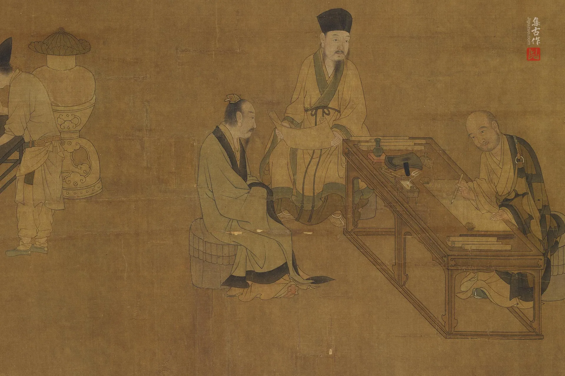 刘松年《撵茶图》局部 (1)