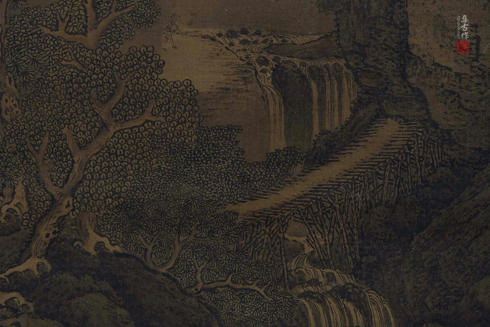 传宋范宽行旅图局部 (3)