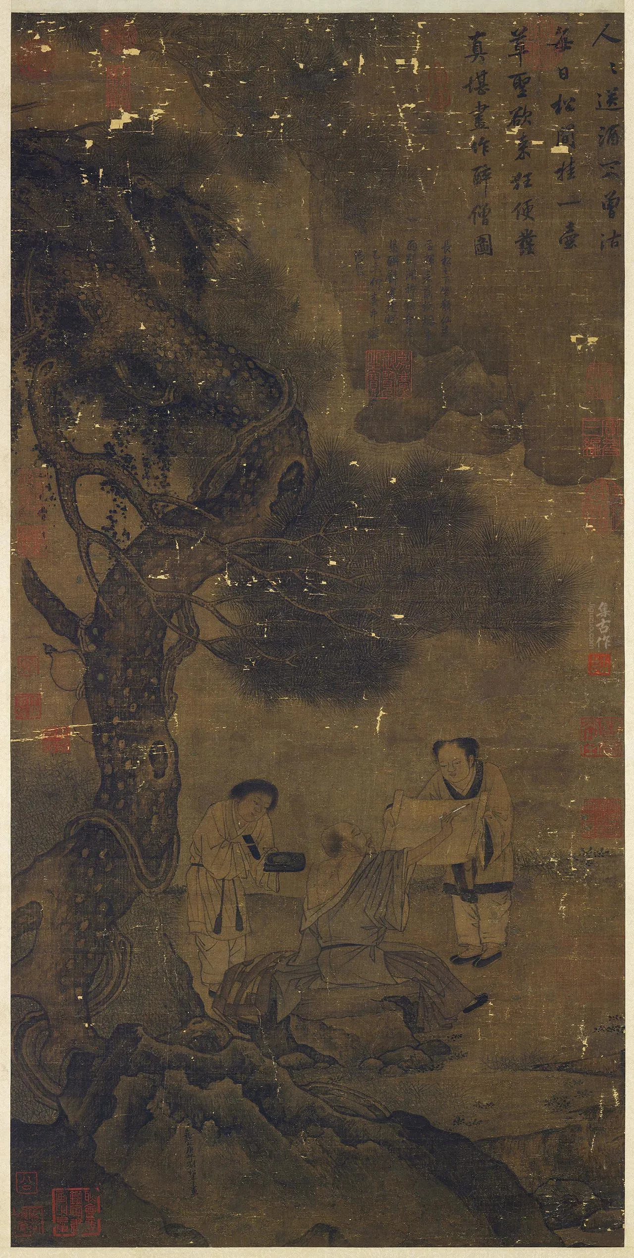 刘松年《醉僧图》轴