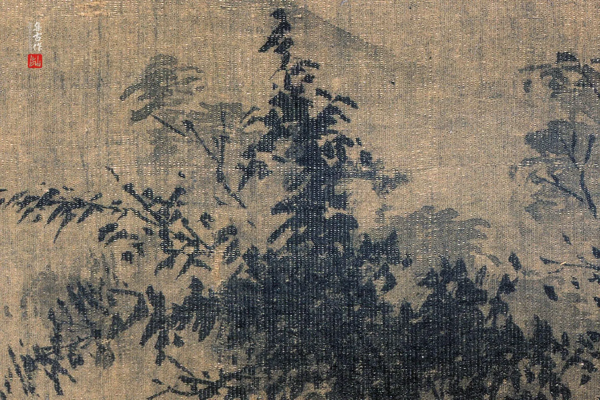 传夏圭山水图超高清大图局部 (3)