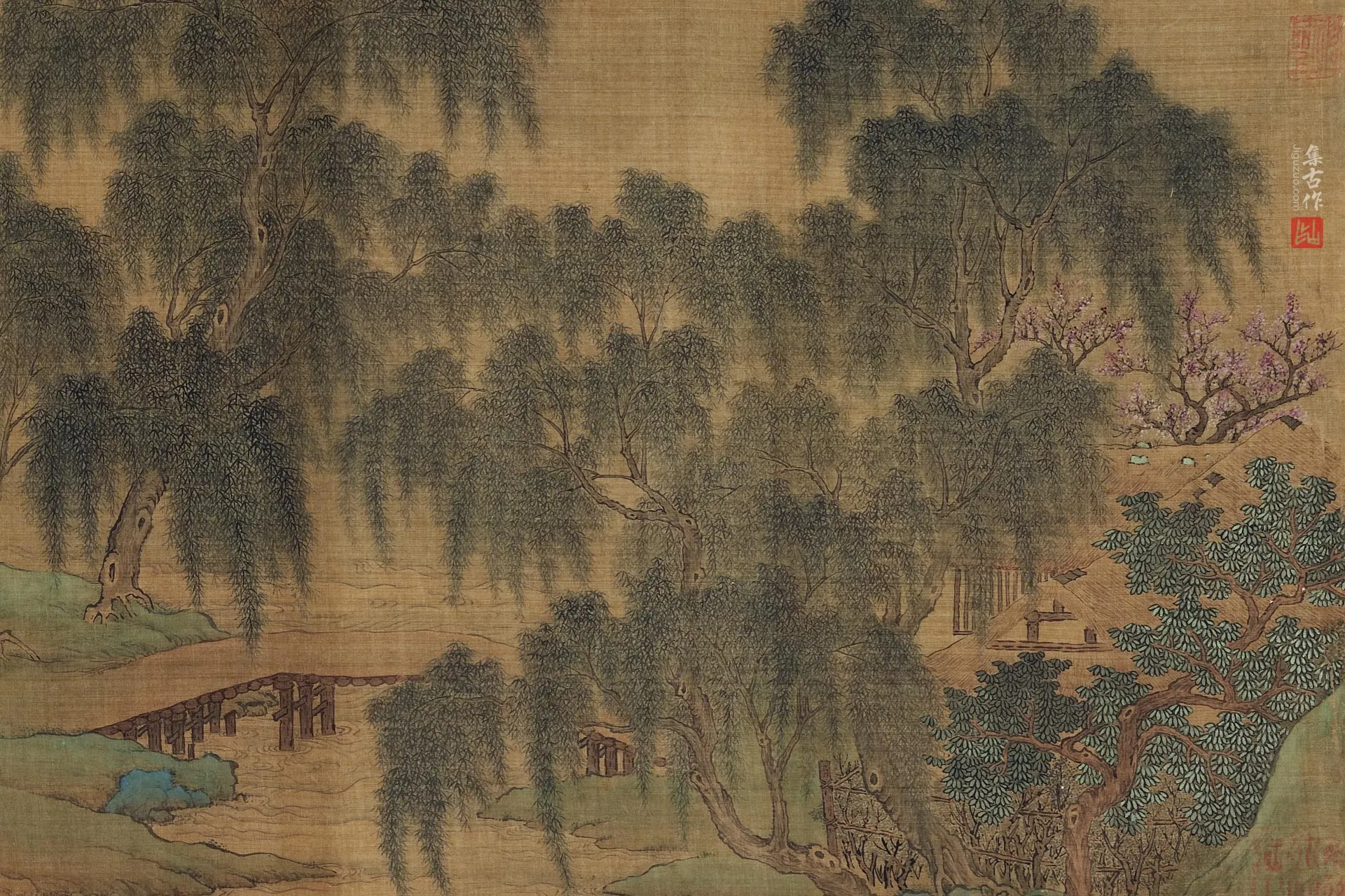 传刘松年《春社图卷》局部 (5)