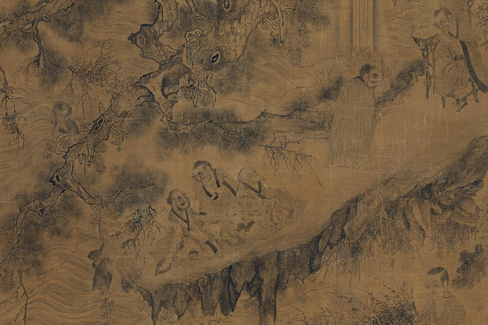 传李公麟《画十八罗汉图》局部 (2)