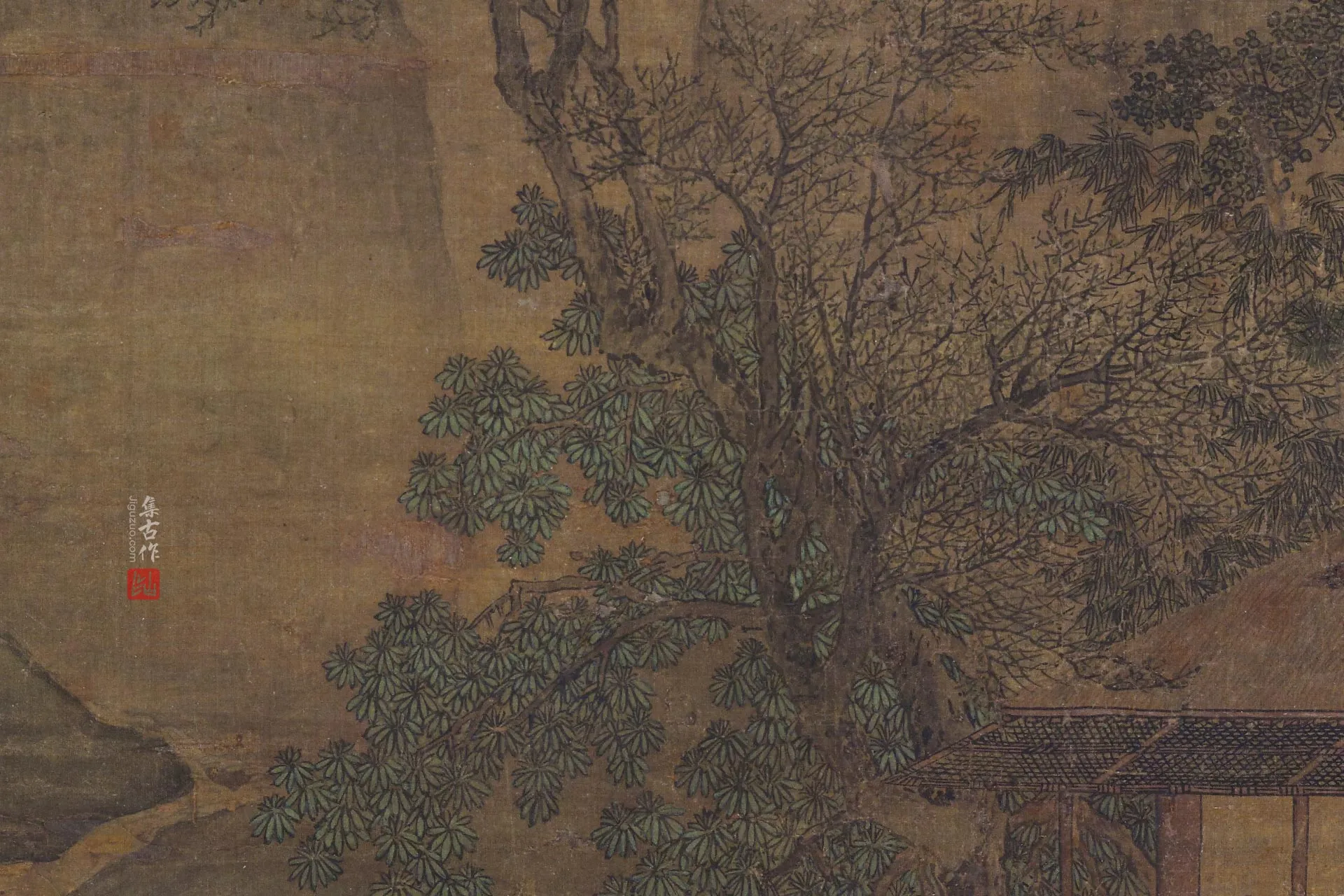 传刘松年《戴逵破琴图》局部 (2)