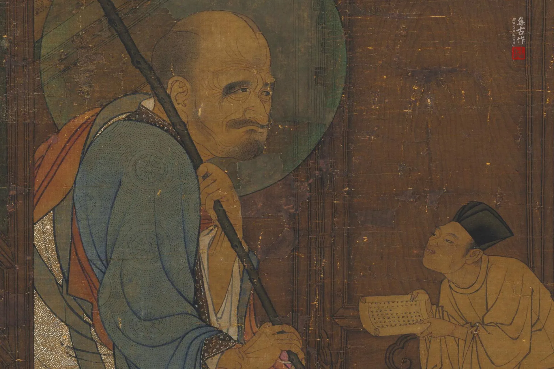 刘松年《画罗汉图》局部 (1)