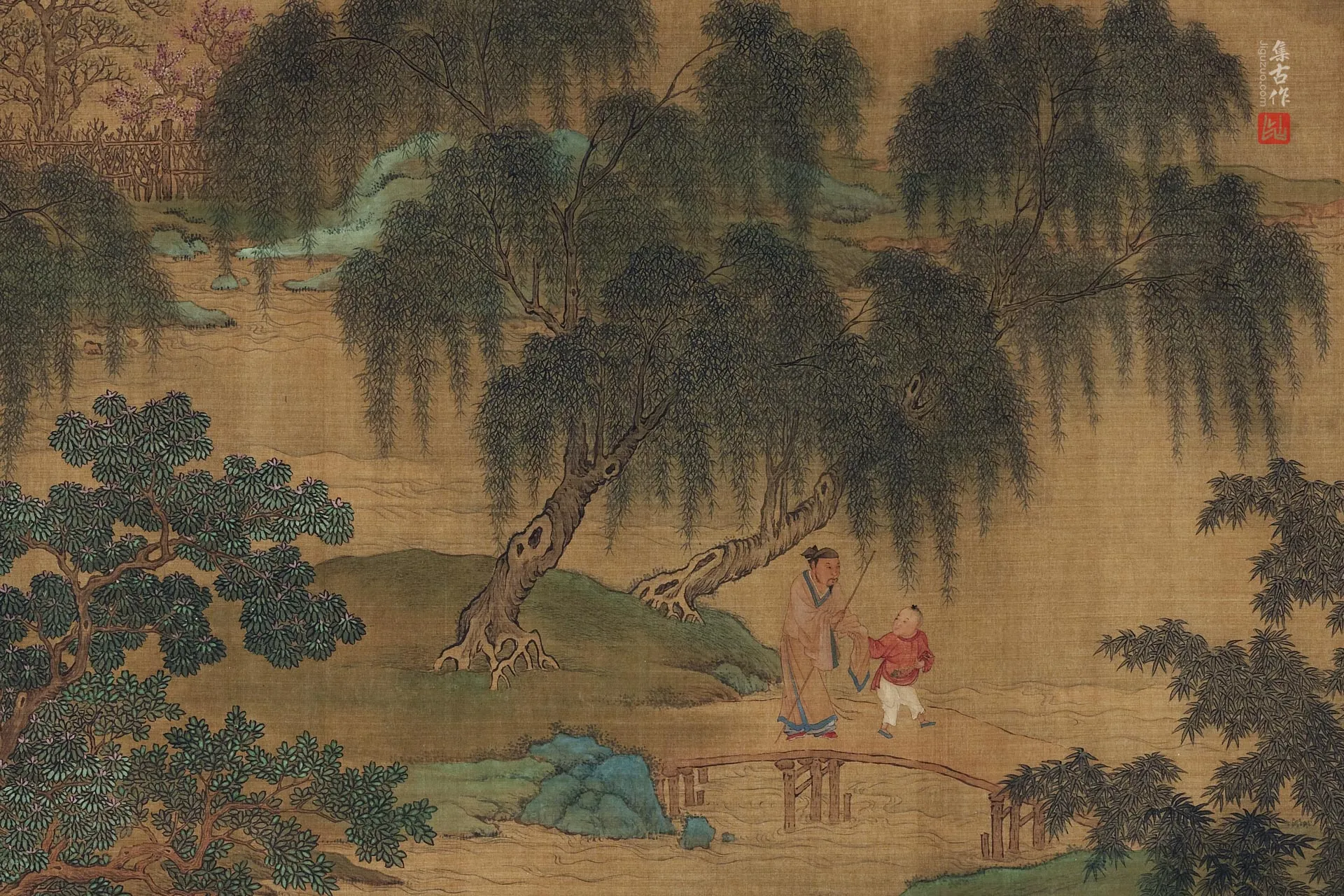 传刘松年《春社图卷》局部 (3)