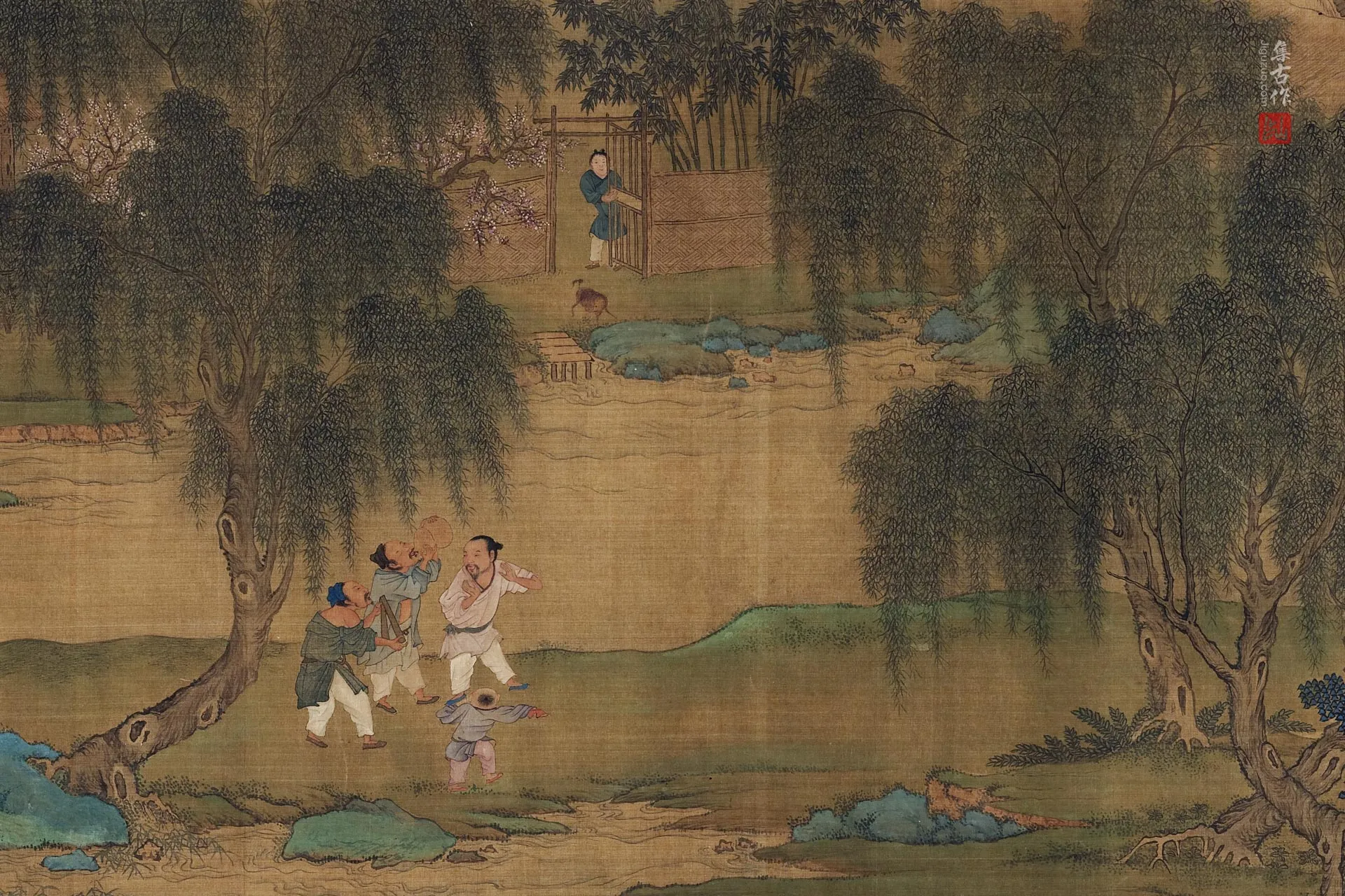 传刘松年《春社图卷》局部 (2)