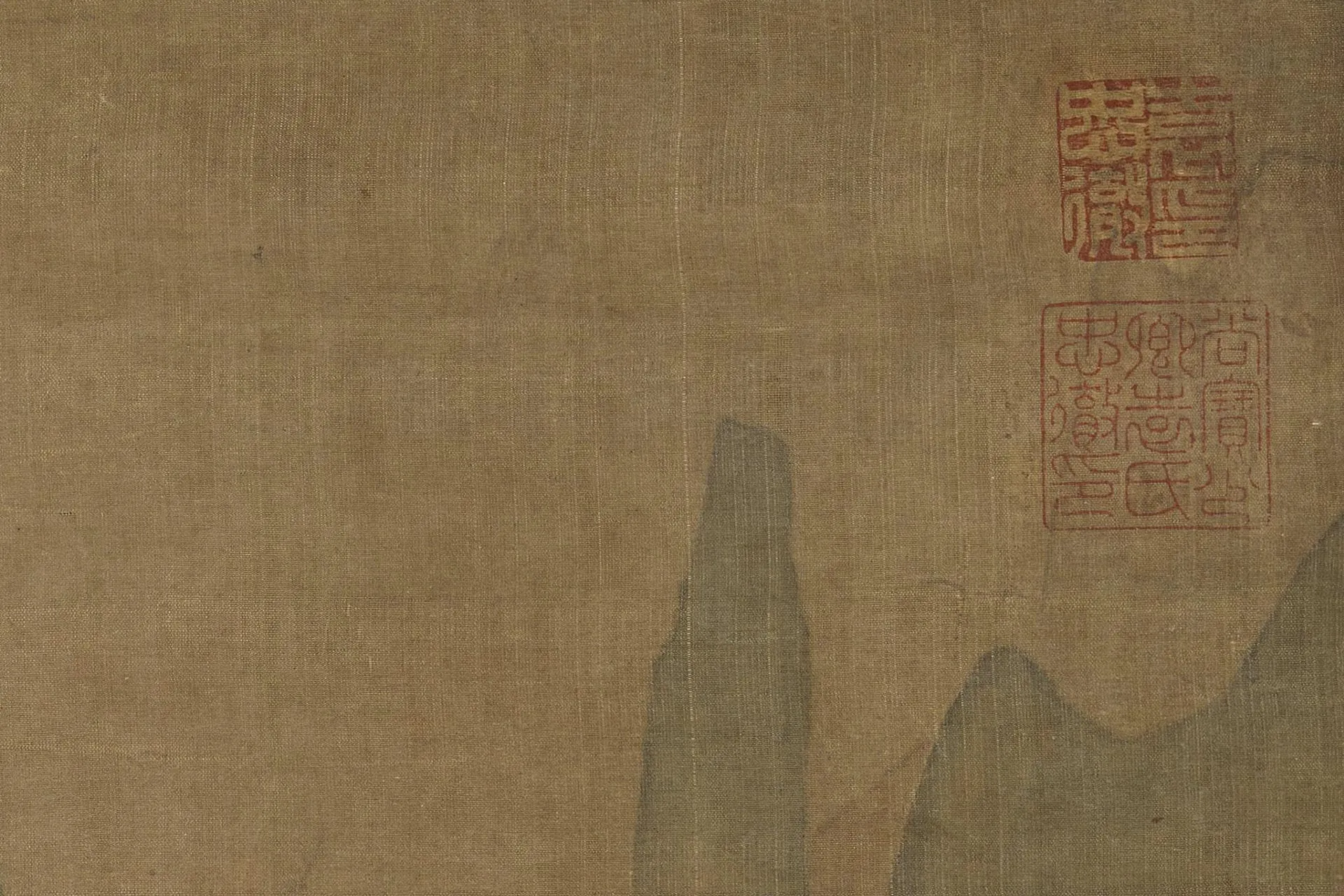 夏圭山水画《归棹图》高清大图局部 (6)