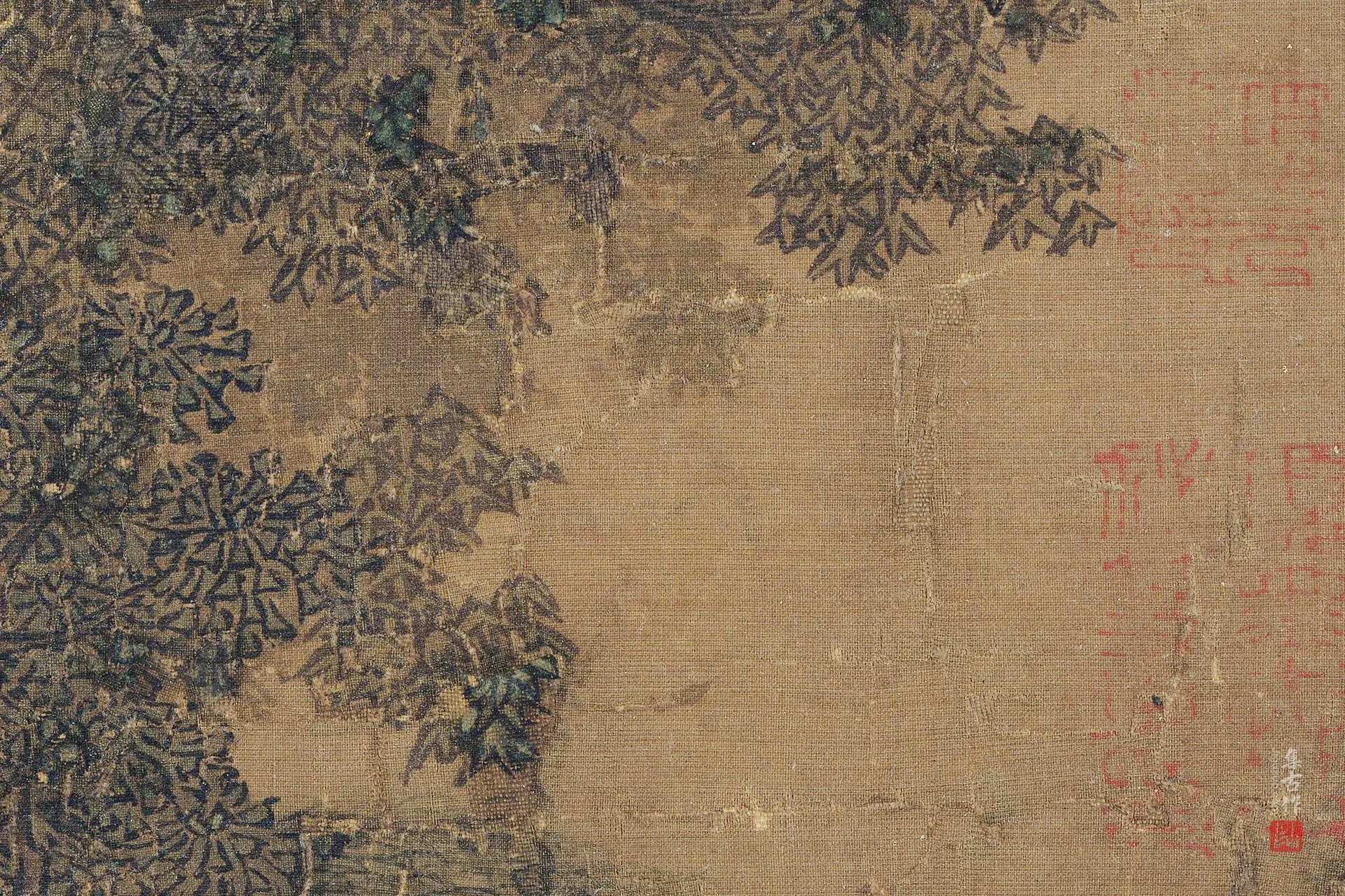 传李唐《仙岩采药图》高清图局部 (2)