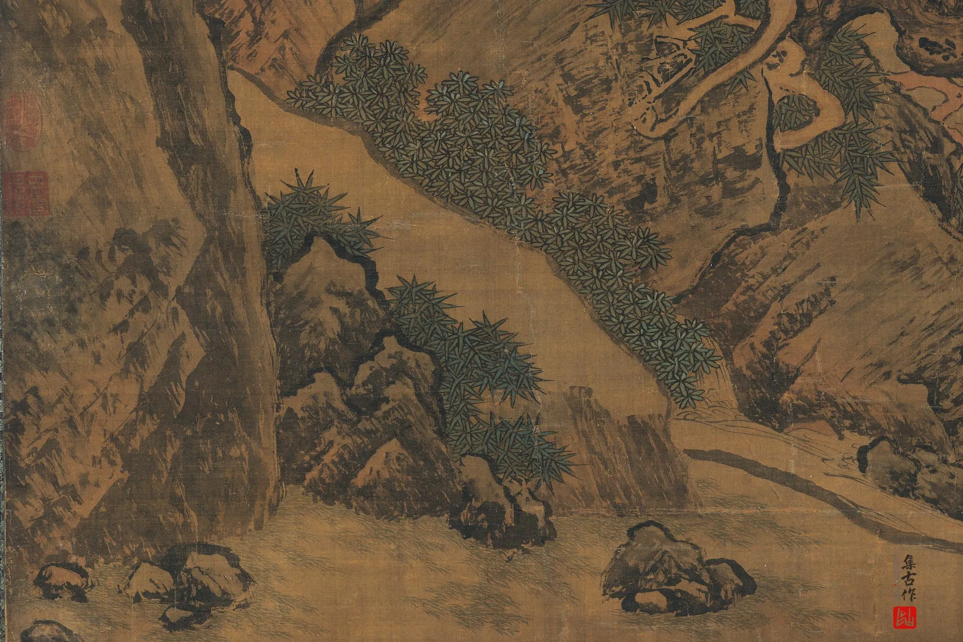传刘松年《画瑶池献寿图》局部图 (4)