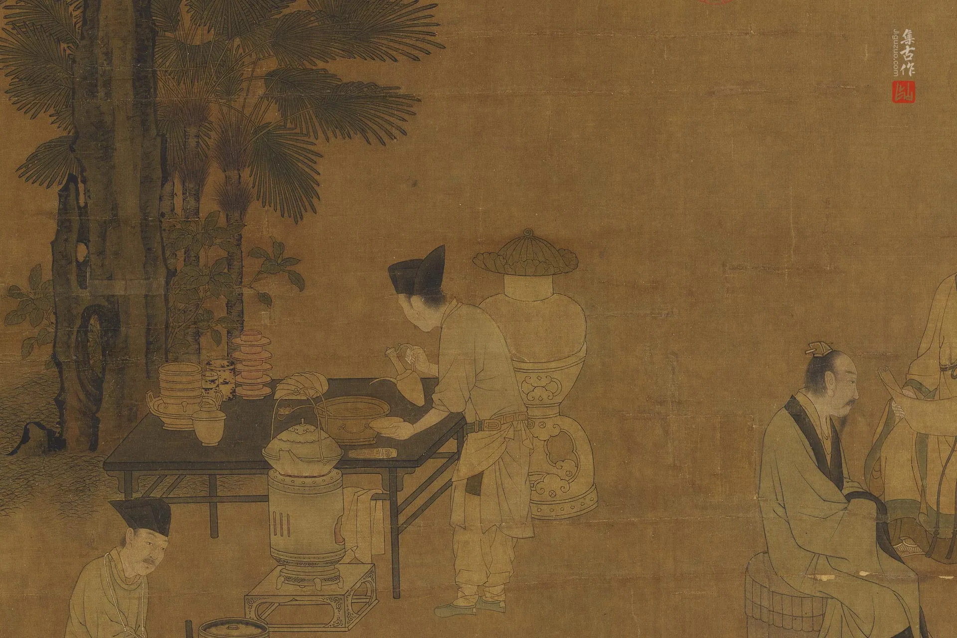 刘松年《撵茶图》局部 (2)