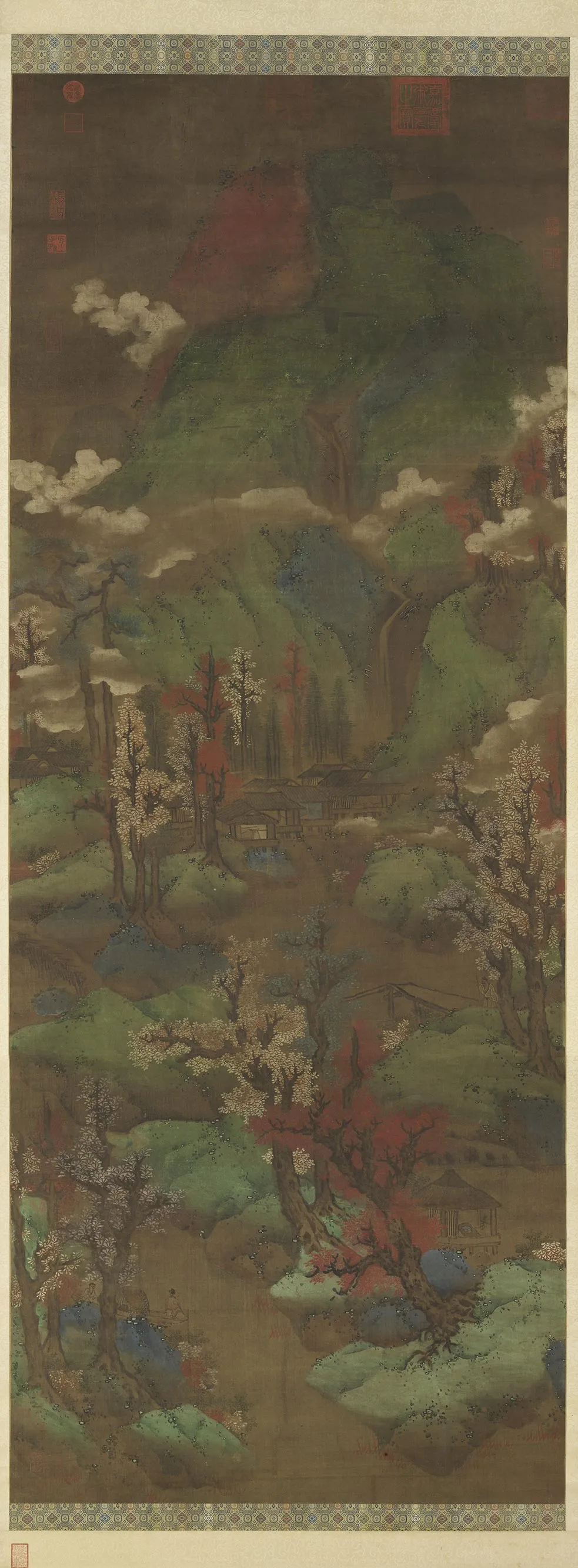 仿张僧繇没骨山水画轴