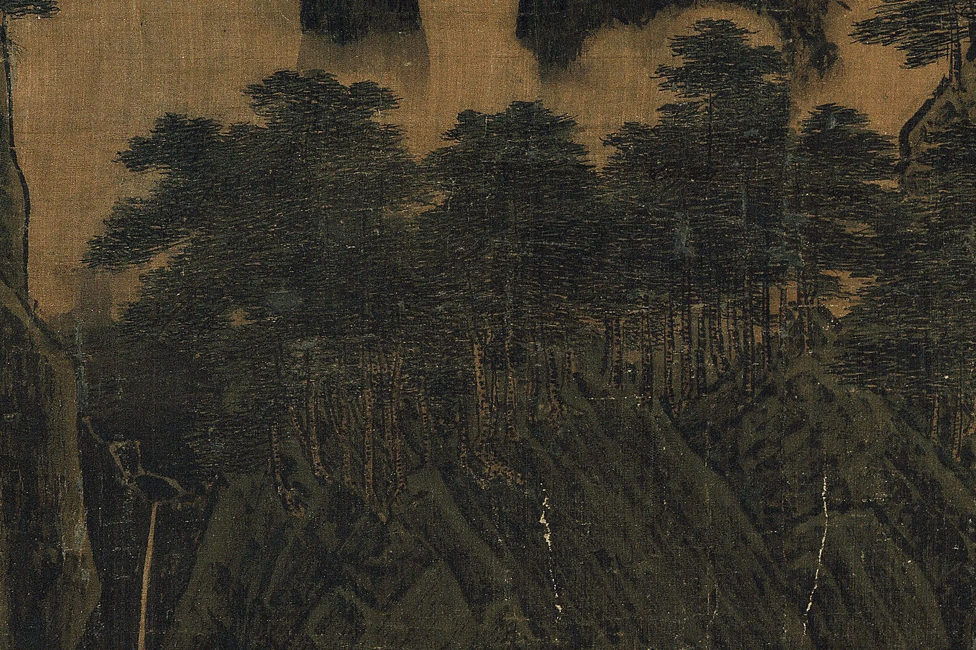 李唐《万壑松风图》局部 (2)