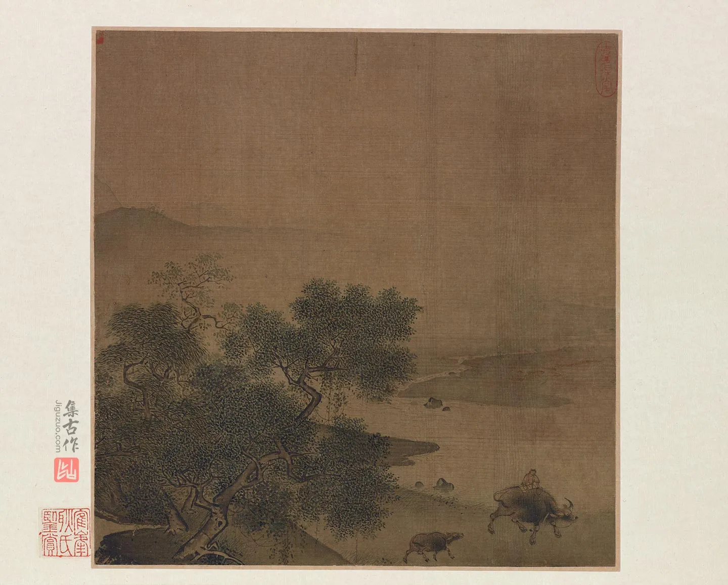 传李唐《 牧牛图》页