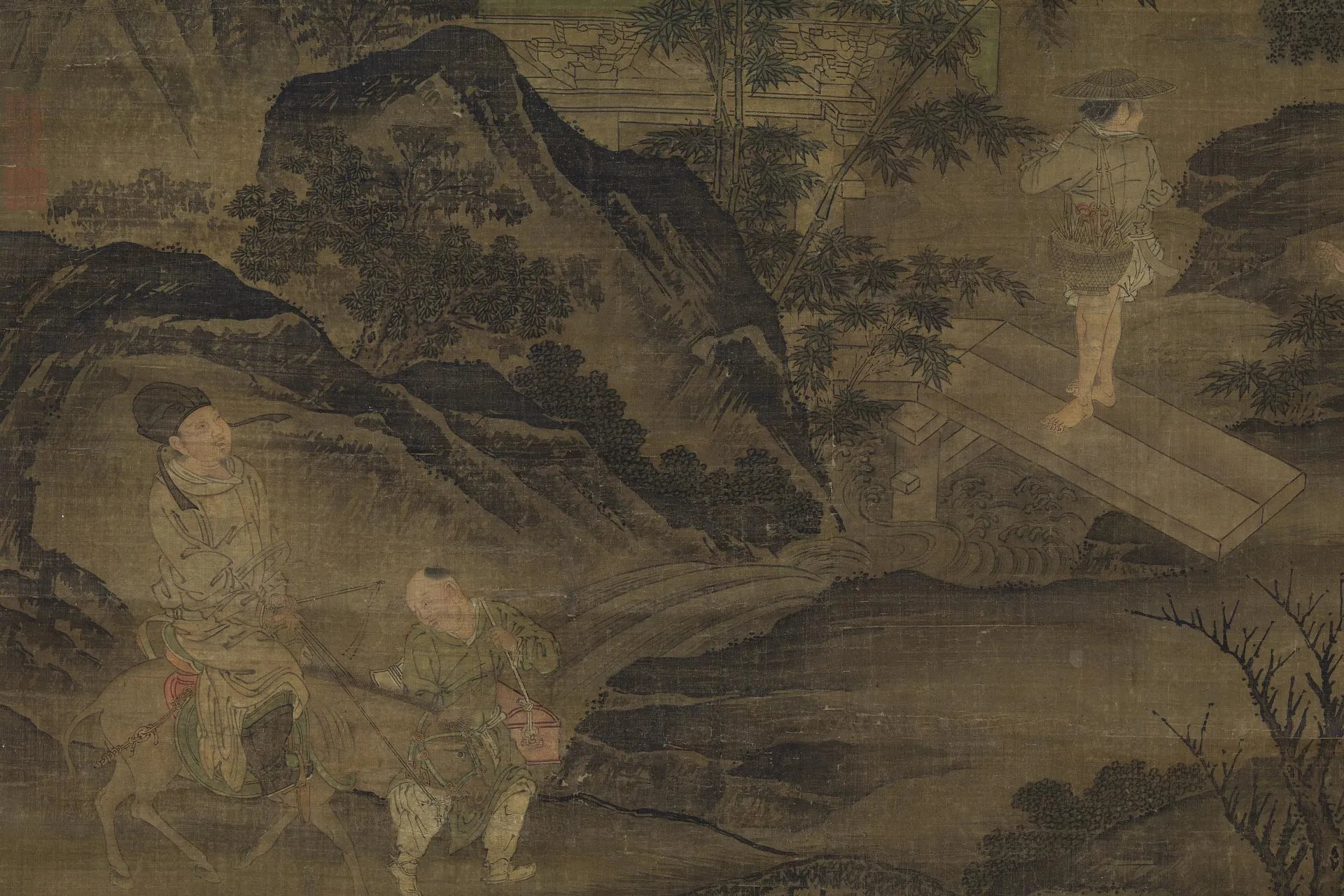 传刘松年《蓬壶仙侣图》局部 (1)