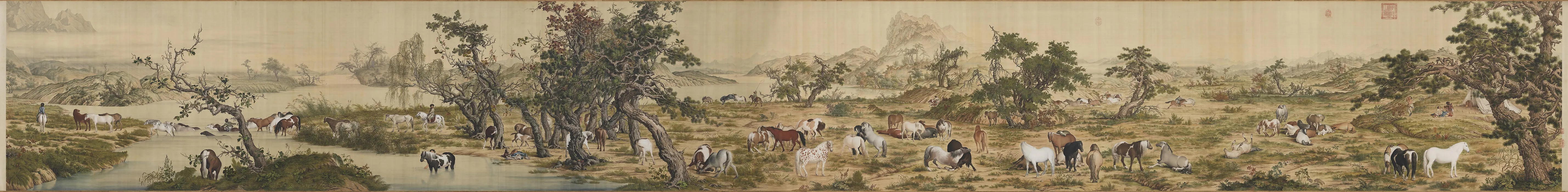 清郎世宁《百骏图》卷