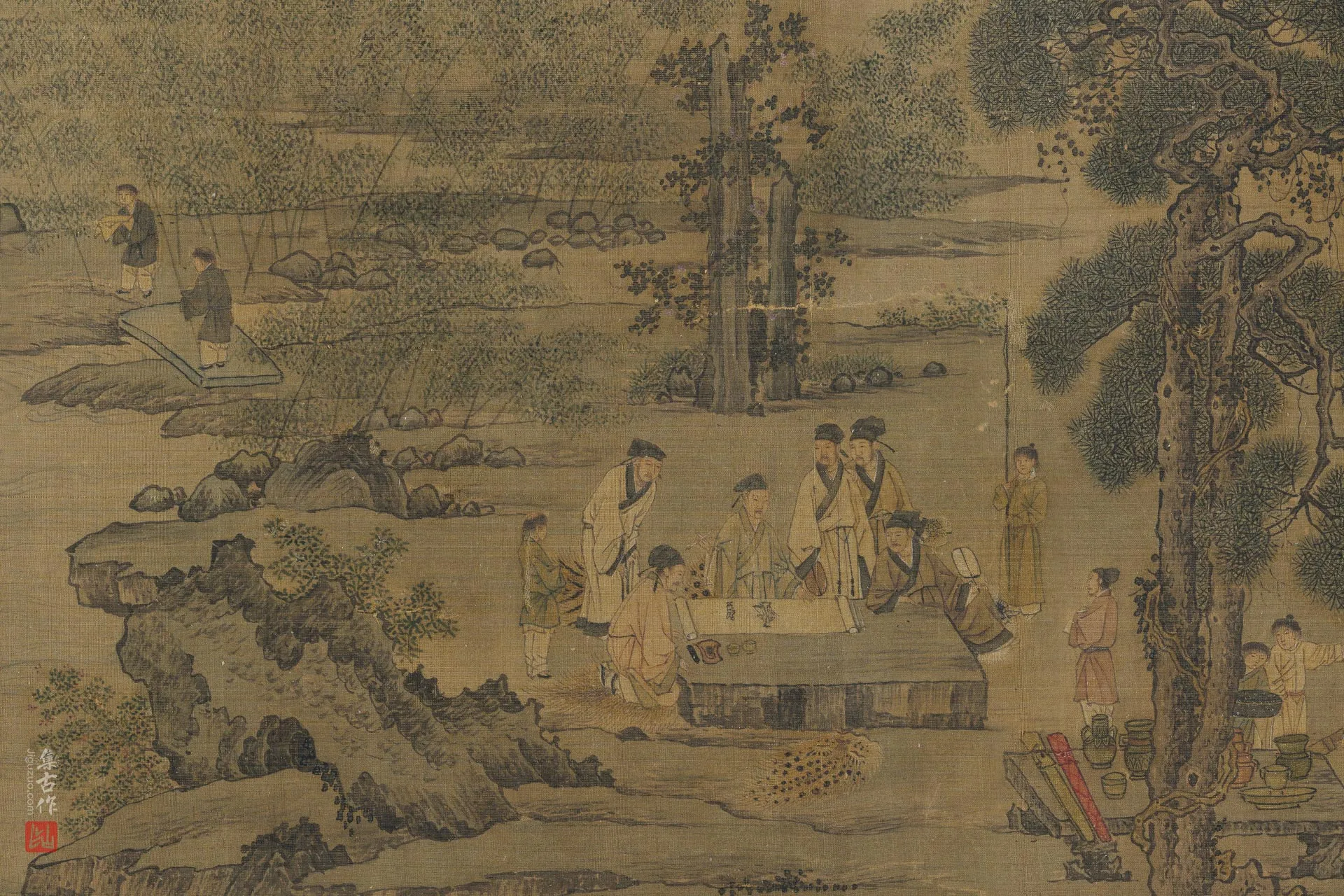 传刘松年《西园雅集图》局部 (5)